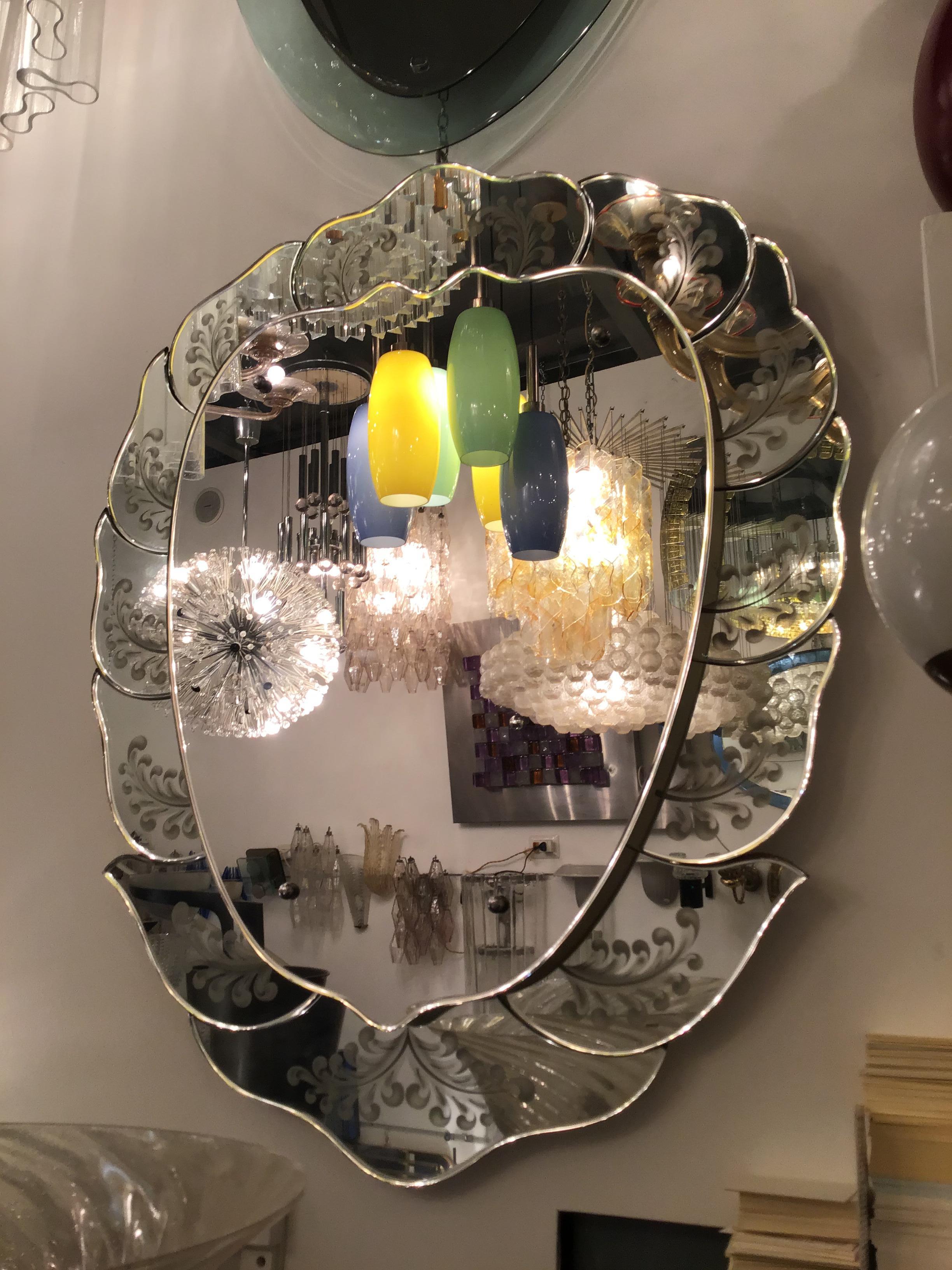 Luigi Brusotti Mirror Glass Wood Metal Crome, 1940, Italy For Sale 5