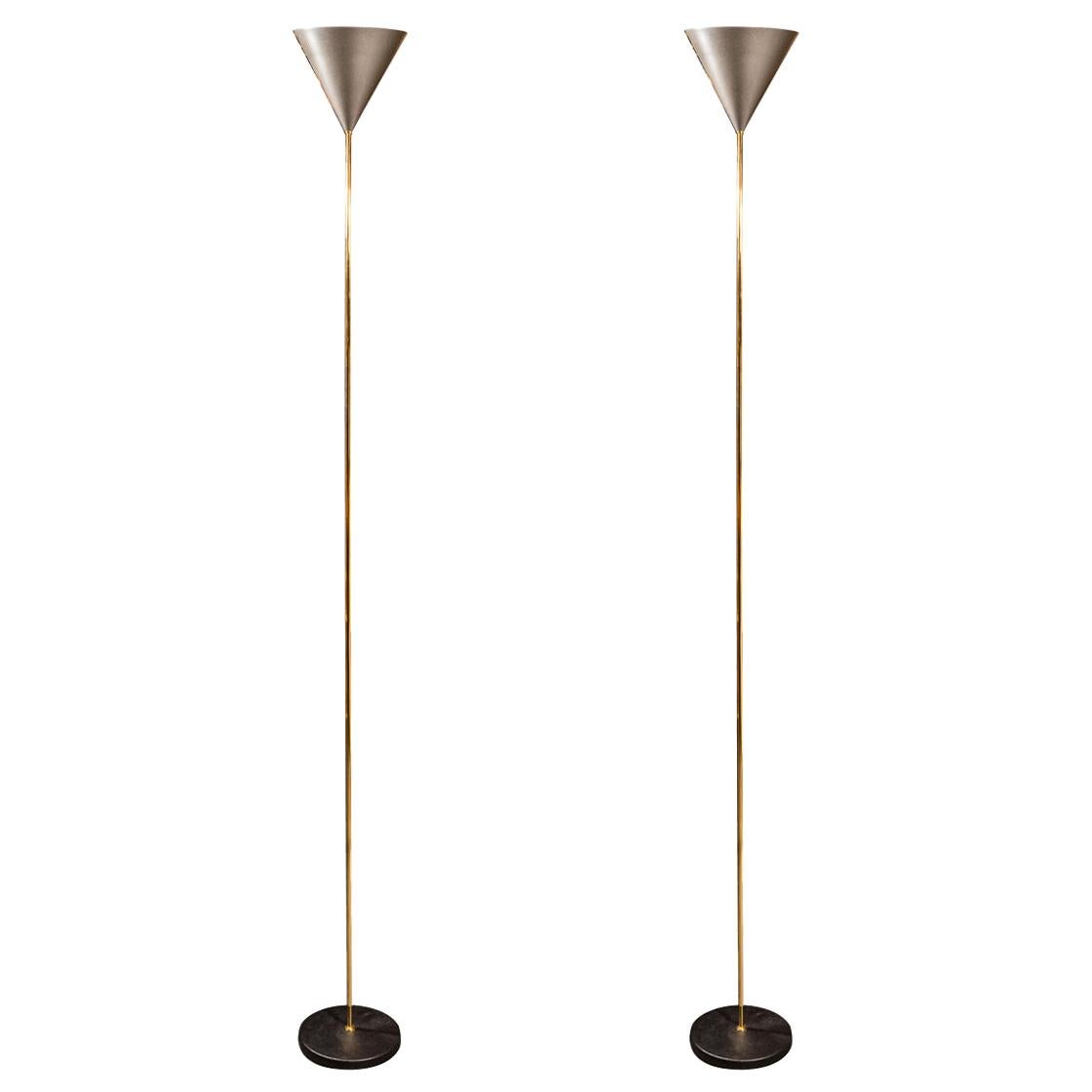 Luigi Caccia Dominioni, Pair of Floor Lamps, Italy, circa 1970