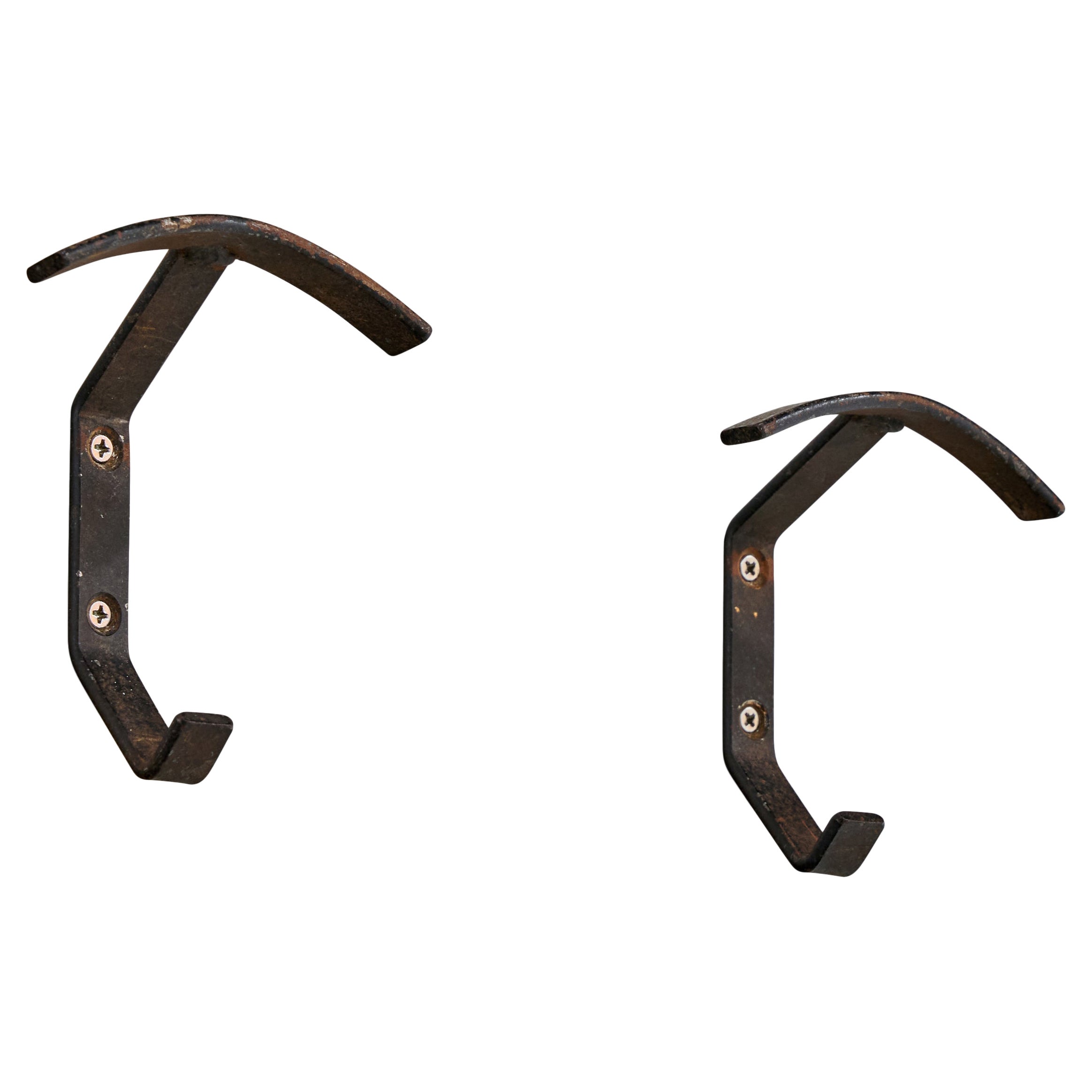 Luigi Caccia Dominioni Attribution, Coat Hangers, Metal, Italy, 1950s
