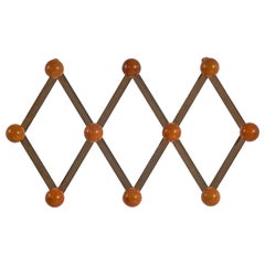 Luigi Caccia Dominioni 'Attribution' Coat Rack, Brass, Resin, Italy, 1950s