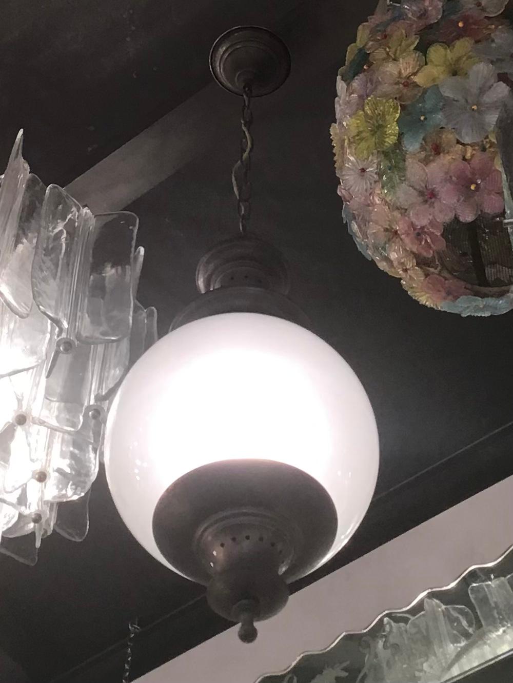 Luigi Caccia Dominioni Azucena Araña de cristal latón 1950 Italia en Bueno estado para la venta en Milano, IT