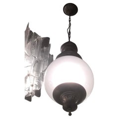 Luigi Caccia Dominioni Azucena Chandelier Glass Brass 1950 Italy