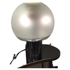 Luigi Caccia Dominioni “Azucena “ Porcino Glass Metal Crome 1960 italy