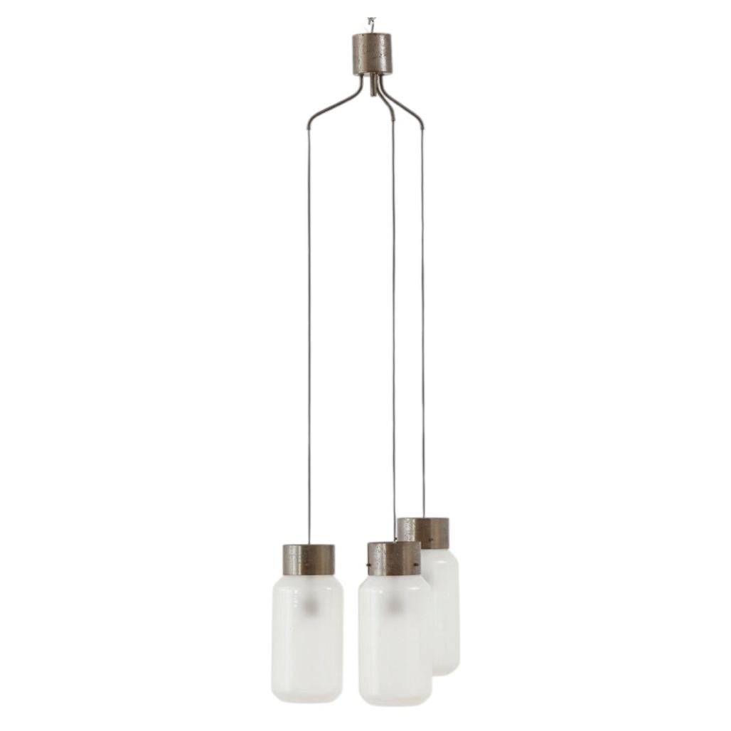 Luigi Caccia Dominioni Bidone chandelier for Azucena, Italy 1960s For Sale