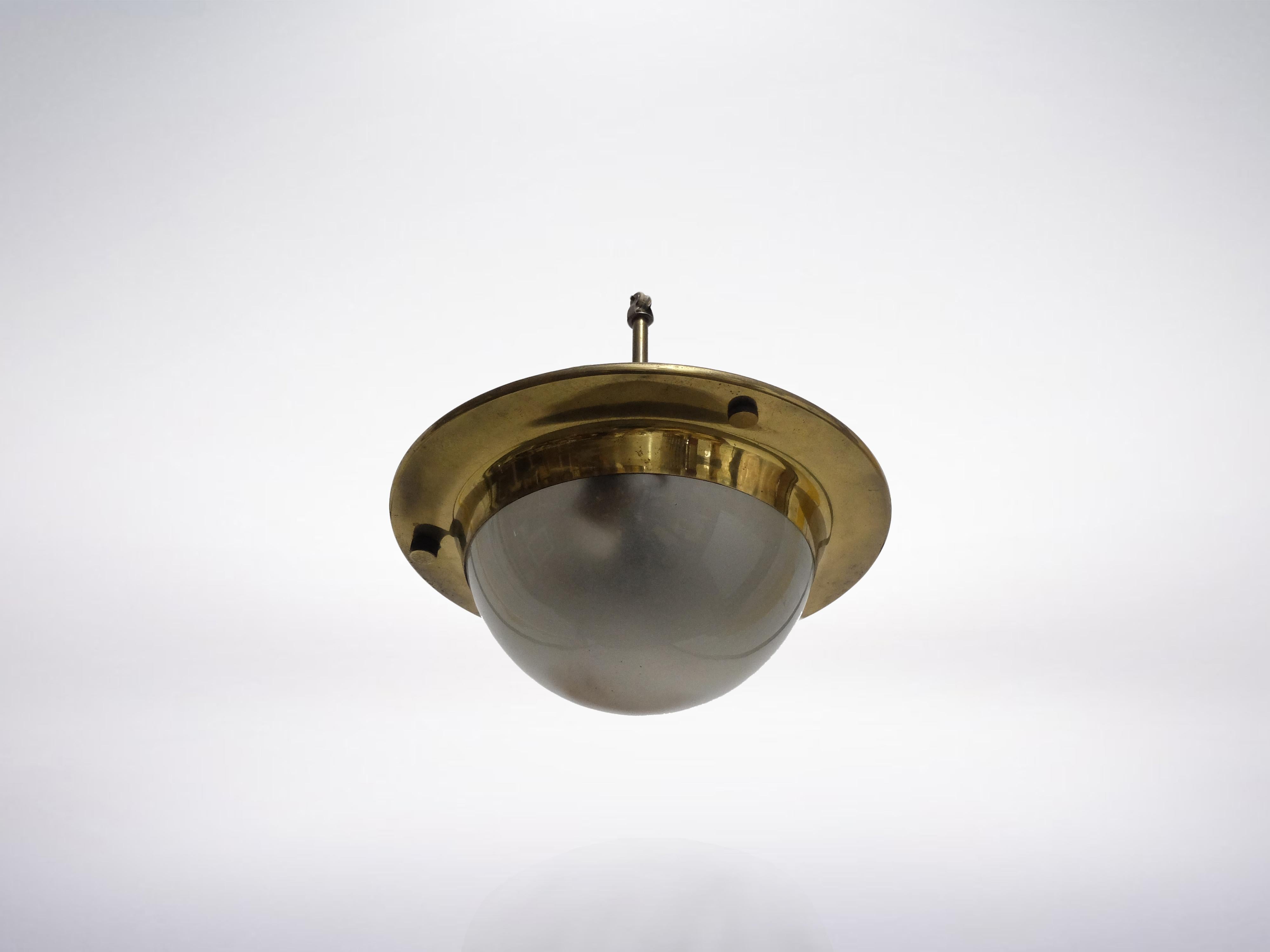 Luigi Caccia Dominioni Brass Lamp for Azucena, 1950s In Good Condition For Sale In Milan, IT