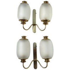 Luigi Caccia Dominioni by Azucena Sconces Pair, Wall Lamps