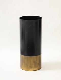 Luigi Caccia Dominioni 'Cartuccia' Metal/Brass Umbrella Stand, Azucena, Italy