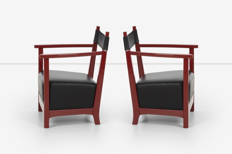 Italian Luigi Caccia Dominioni Chinotto Azucena Easy Lounge Chairs For Sale