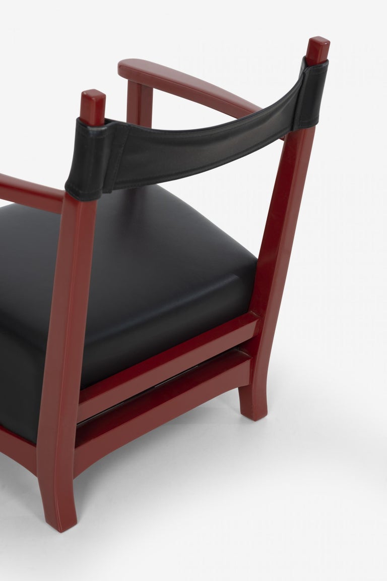 Lacquer Luigi Caccia Dominioni Chinotto Azucena Easy Lounge Chairs For Sale