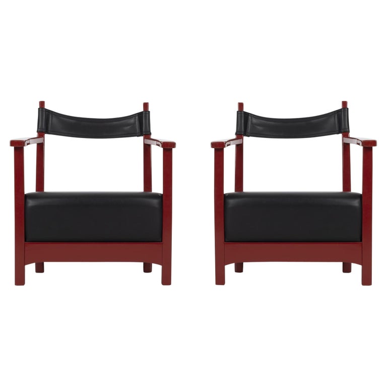 Luigi Caccia Dominioni Chinotto Azucena Easy Lounge Chairs For Sale