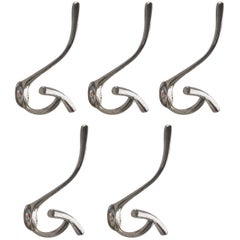 Retro Luigi Caccia Dominioni, Coat Hangers, Nickel-plated Brass, Italy, 1950s