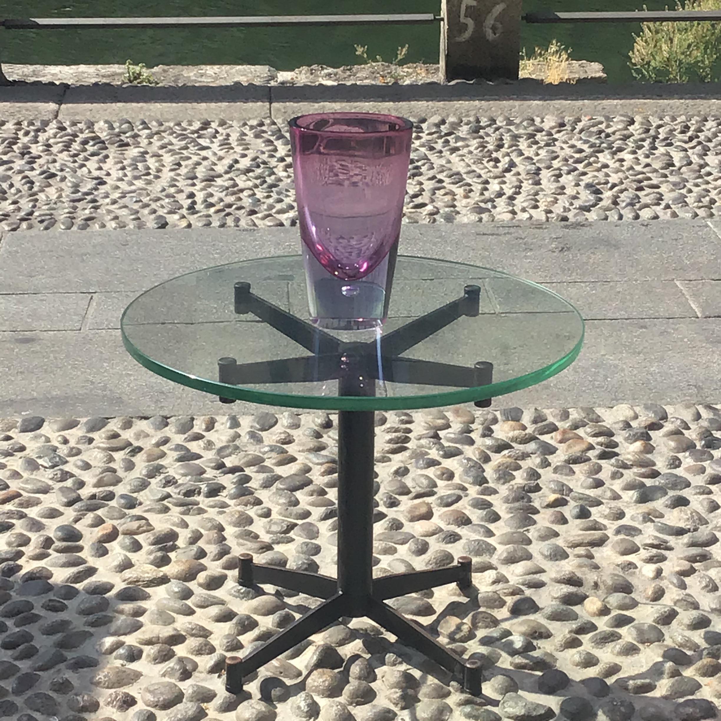 Luigi Caccia Dominioni Coffee Table Glass Iron, 1950, Italy  For Sale 7