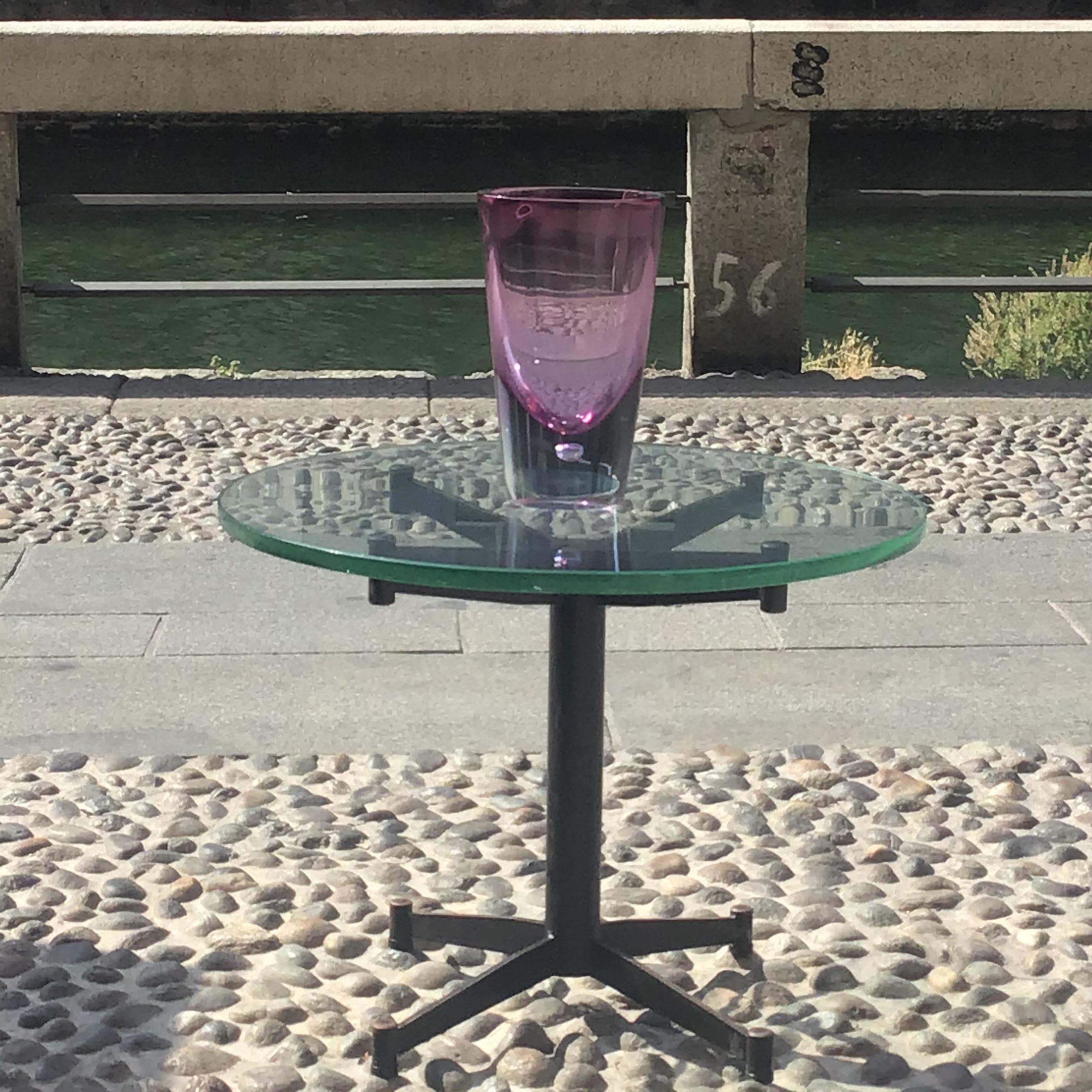 Luigi Caccia Dominioni Couchtisch aus Glas und Eisen, 1950, Italien im Angebot 8
