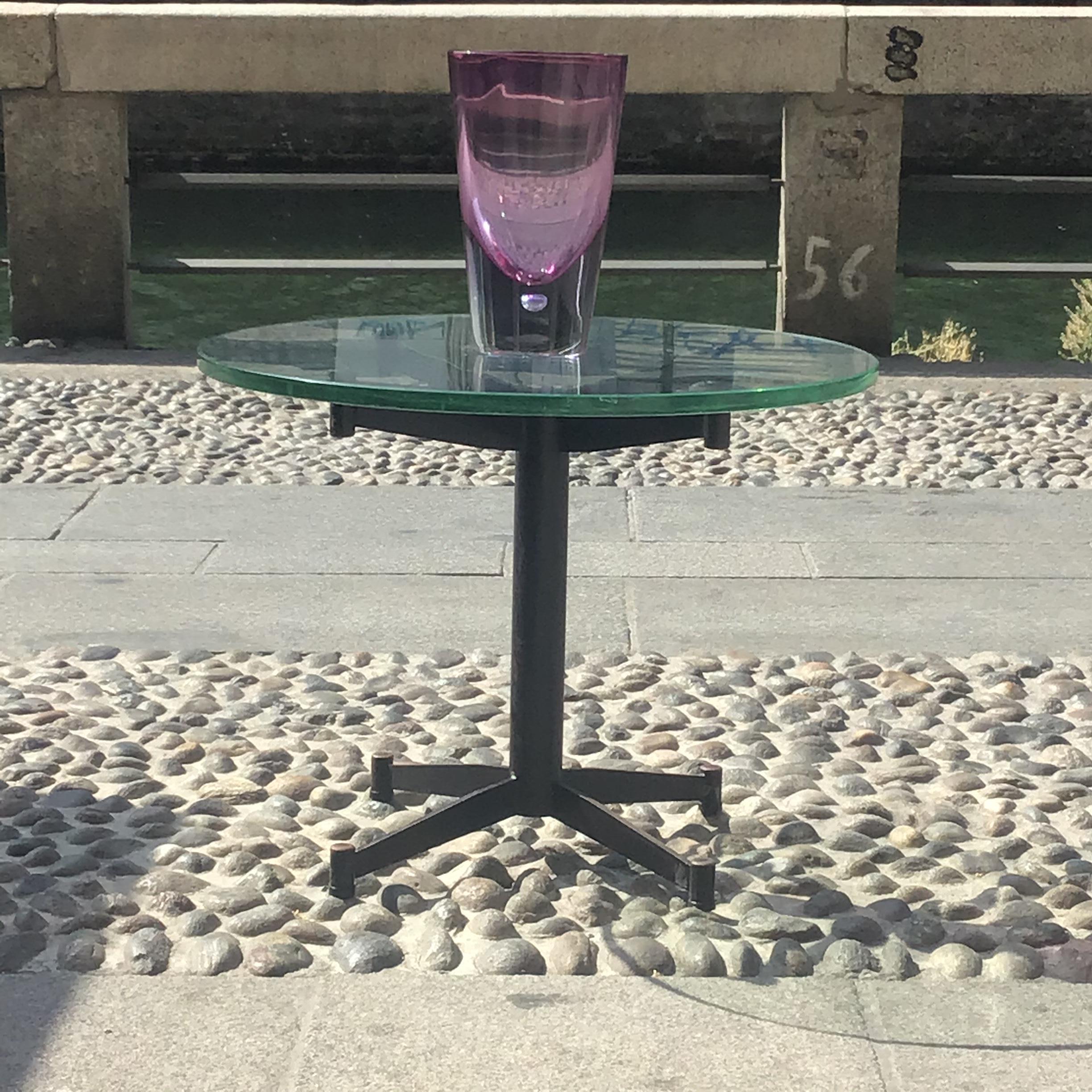 Luigi Caccia Dominioni Coffee Table Glass Iron, 1950, Italy  For Sale 11