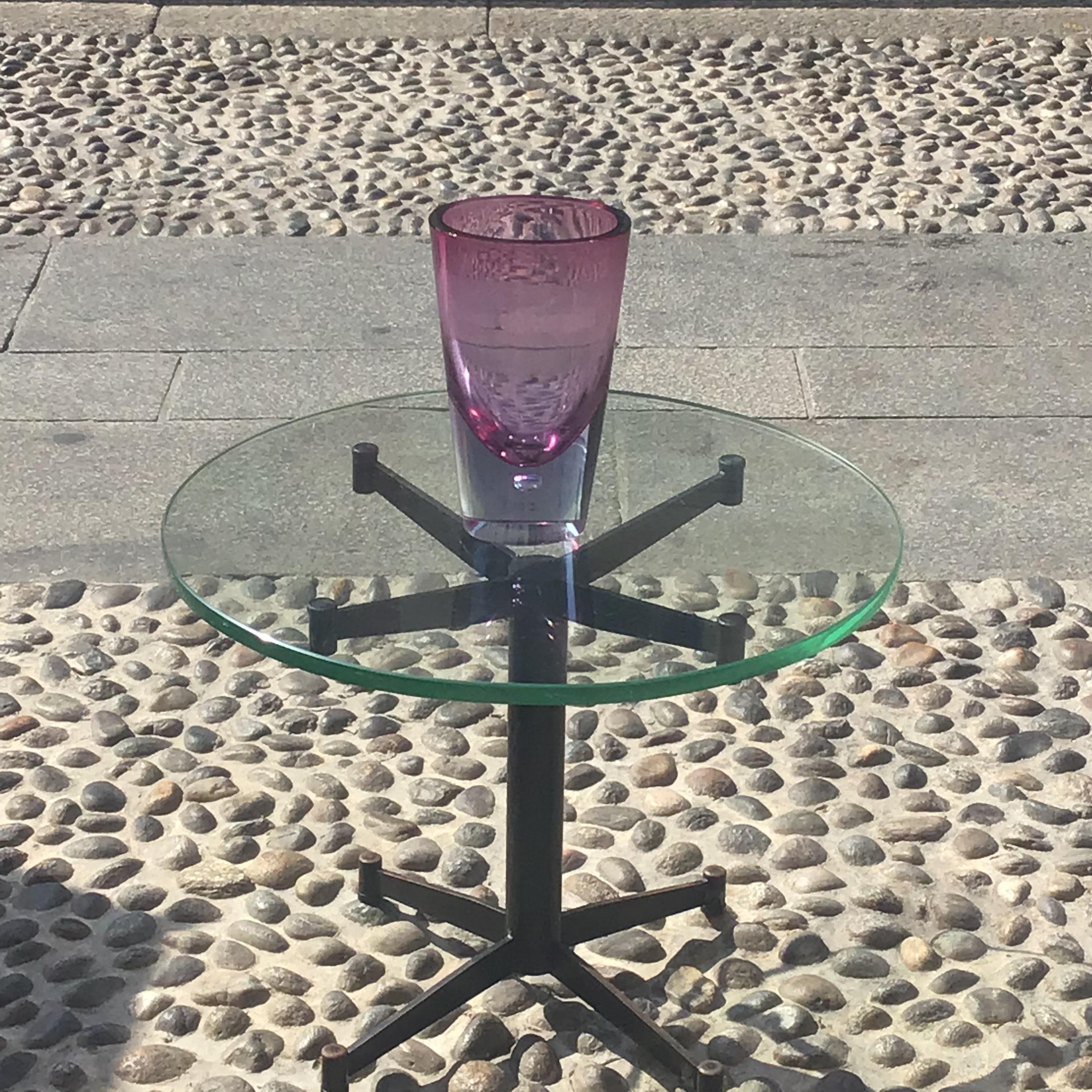 Luigi Caccia Dominioni Coffee Table Glass Iron, 1950, Italy  For Sale 12