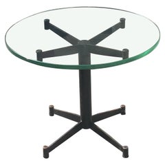 Luigi Caccia Dominioni Mesa de centro Vidrio Hierro, 1950, Italia