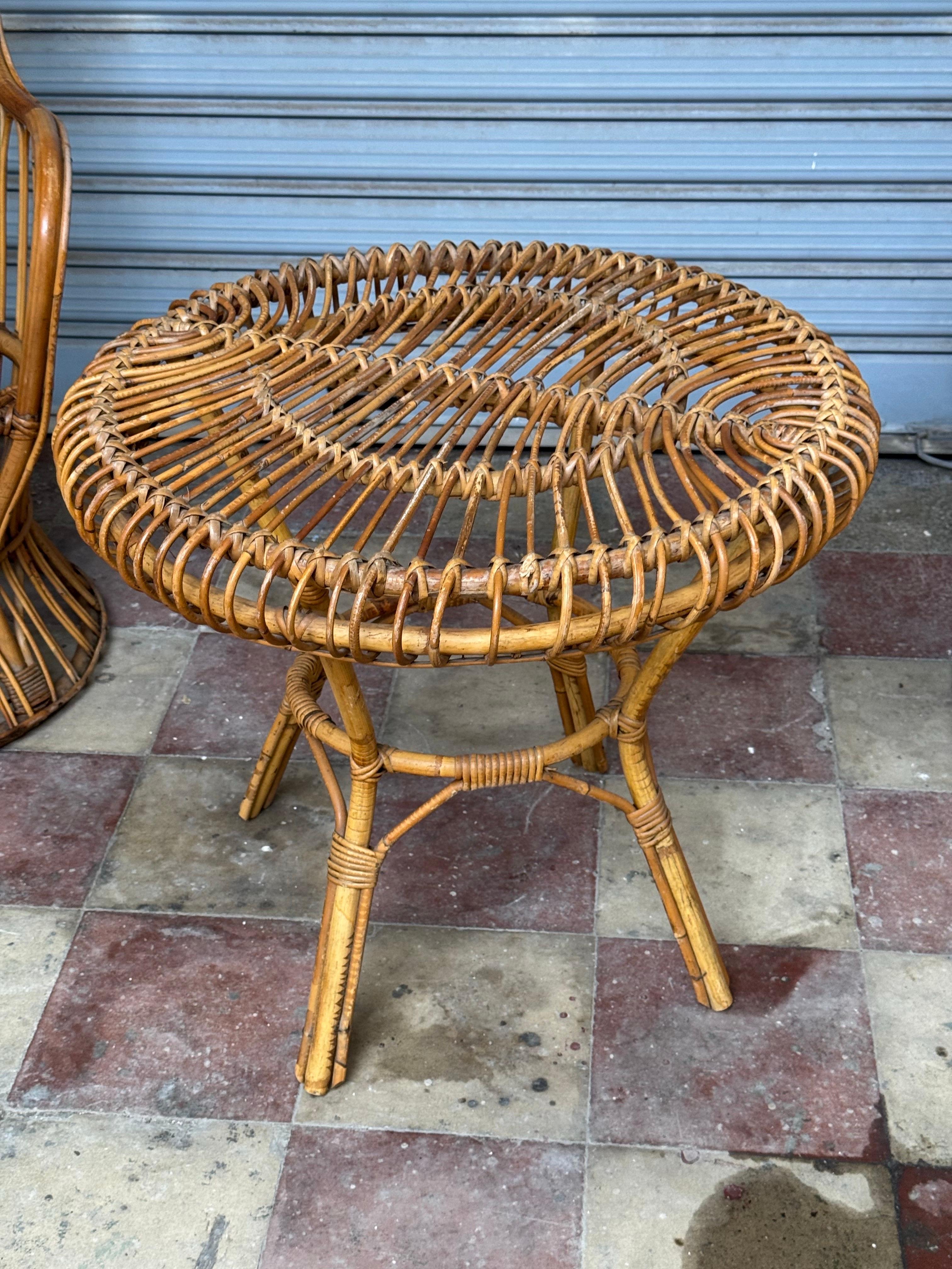 Luigi Caccia Dominioni Coppia di Poltrone e Tavolino Set Design 1960 in vendita 2