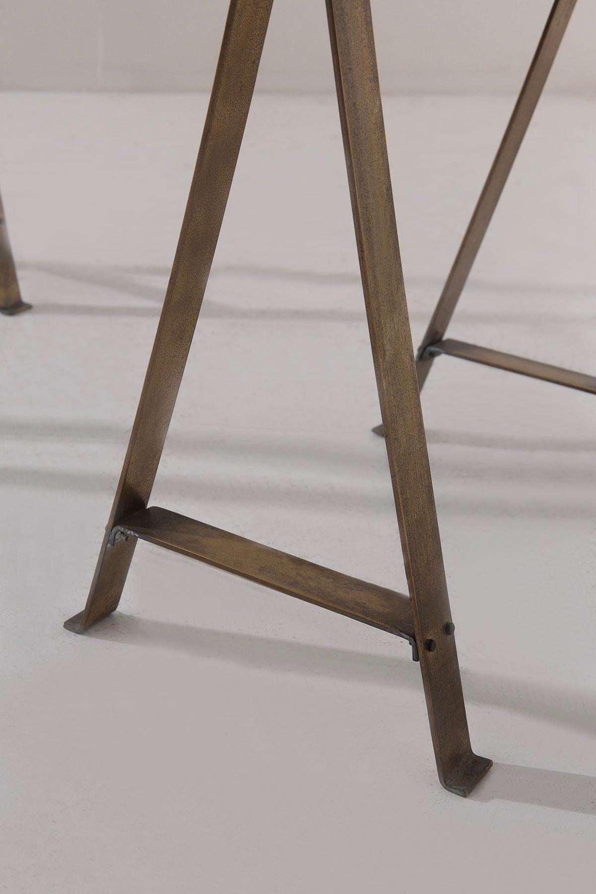 Italian Luigi Caccia Dominioni dining table or desk Model Cavalletto in brass For Sale