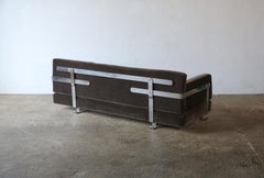 Luigi Caccia Dominioni Fasce Cromate Sofa, New Mohair, Italy, 1960s