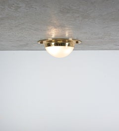 Luigi Caccia Dominioni Flush Mounts Brass Glass Light Lsp6 Tommy Lamps Azucena