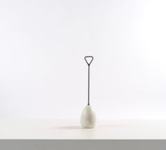 Luigi Caccia Dominioni for Azucena, brass and marble doorstop, Italy design 1948