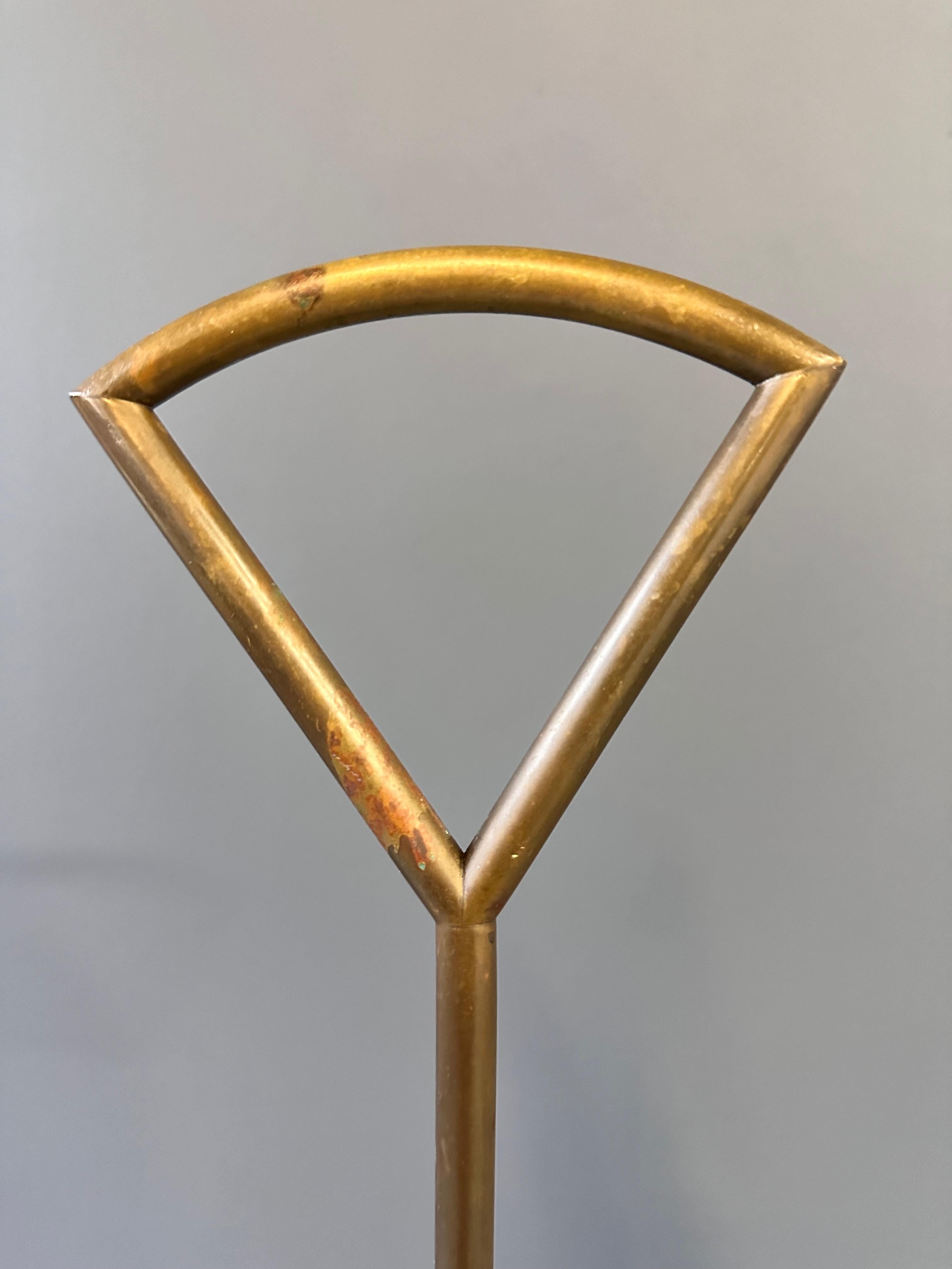 20th Century Luigi Caccia Dominioni for Azucena Brass and Marble Doorstop Mid Century For Sale