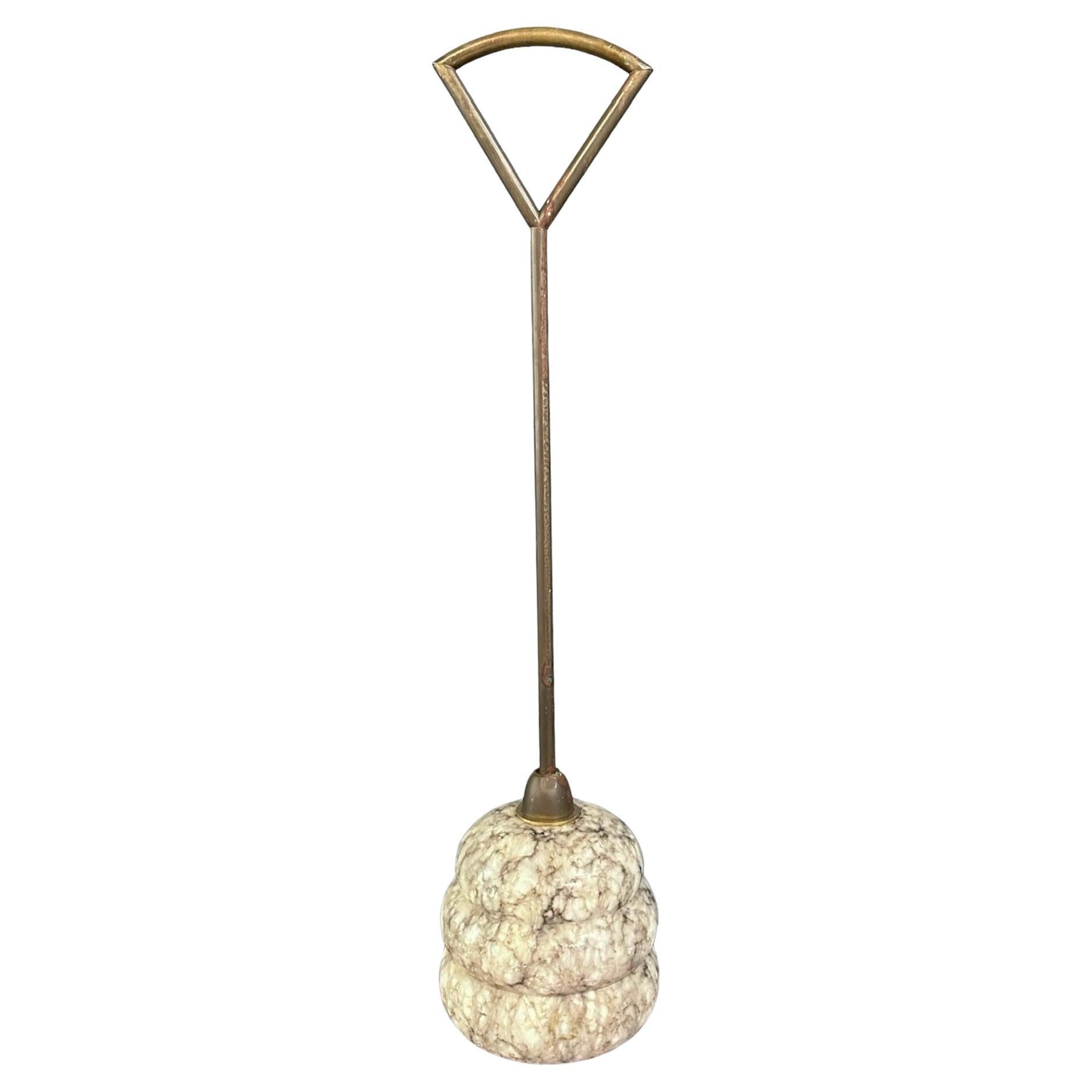 Luigi Caccia Dominioni for Azucena Brass and Marble Doorstop Mid Century
