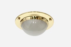 Tommy LSP6 Flush Mount Light by Luigi Caccia Dominioni, Brass & Glass