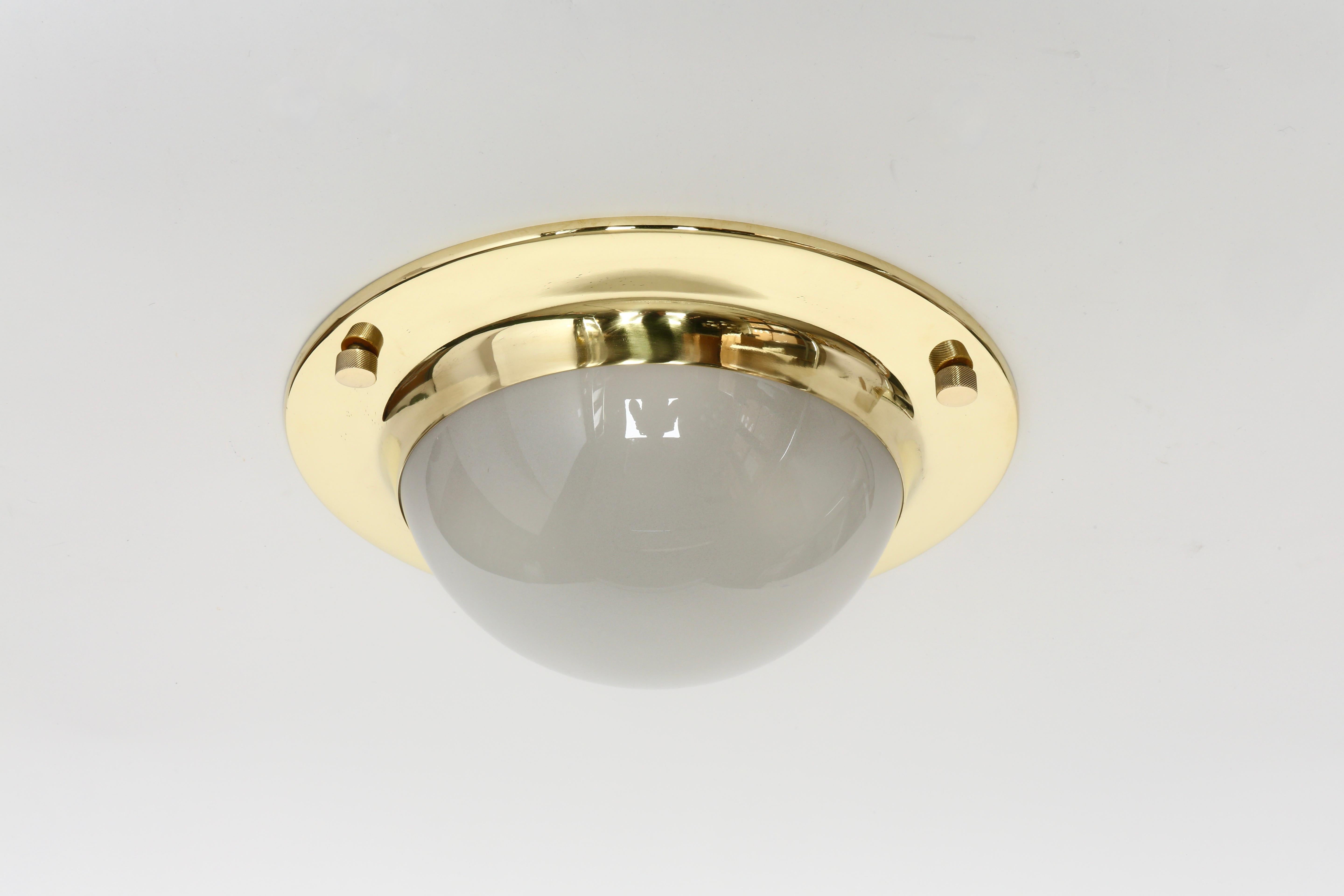 Brass Luigi Caccia Dominioni for Azucena Ceiling Light Tommy Model LSp6 For Sale