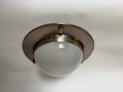 Luigi Caccia Dominioni Tommy LSP6 flush mount ceiling ligh, 1960s Brass & Glass