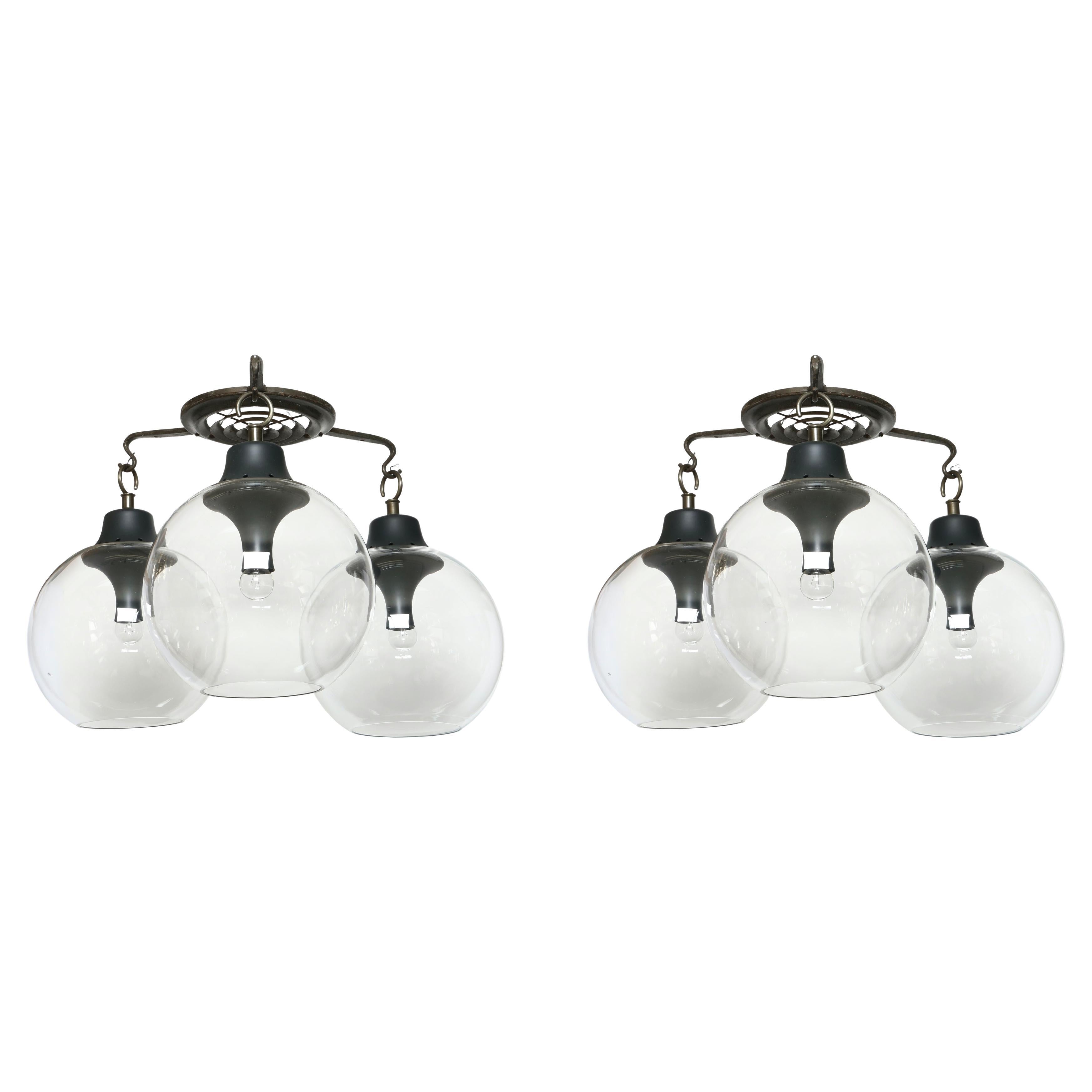 Luigi Caccia Dominioni for Azucena "Grappolo" Ceiling Lights LS10 Large, a pair For Sale