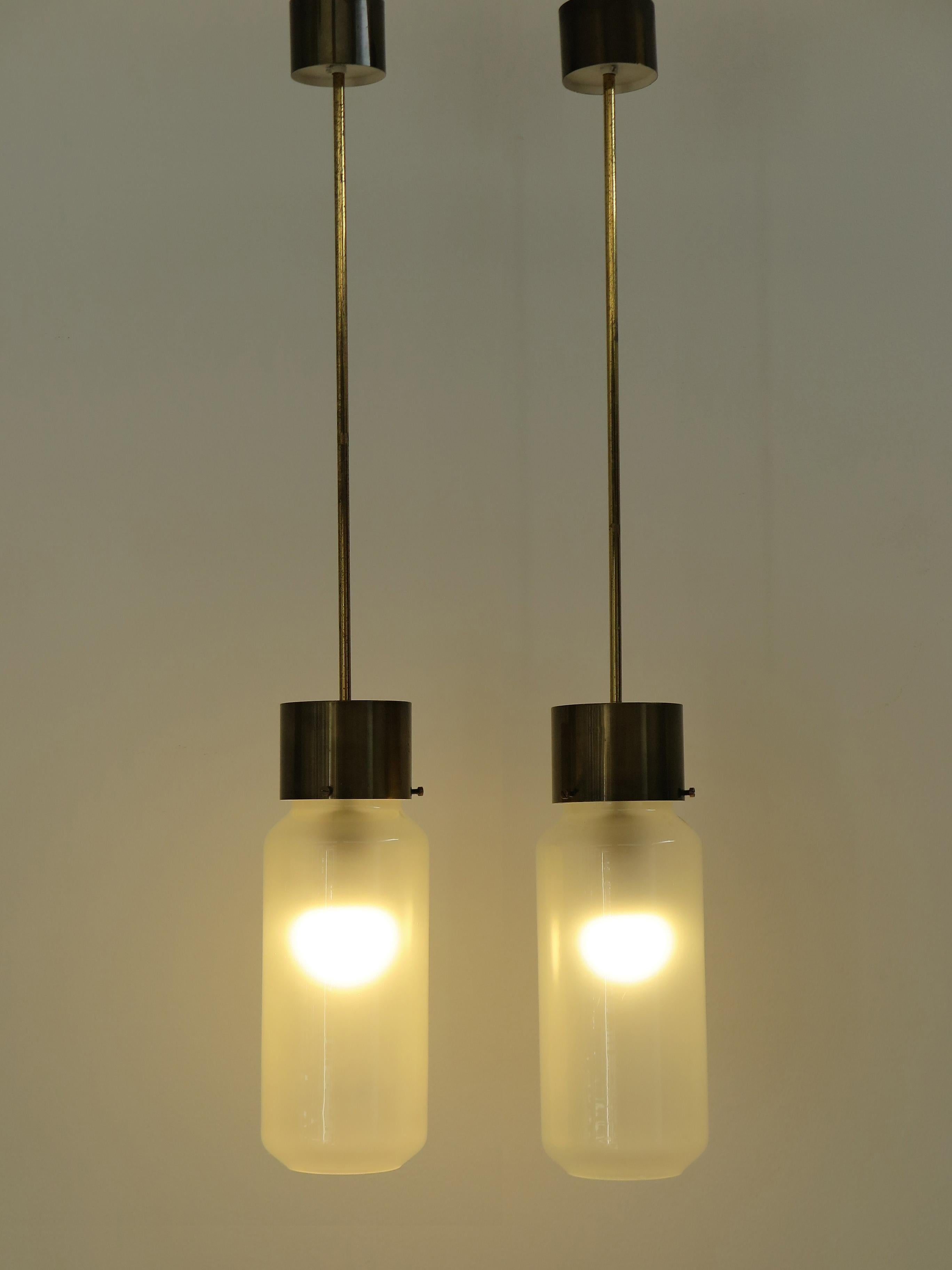 Mid-Century moderno Luigi Caccia Dominioni for Azucena Italian Brass Glass 