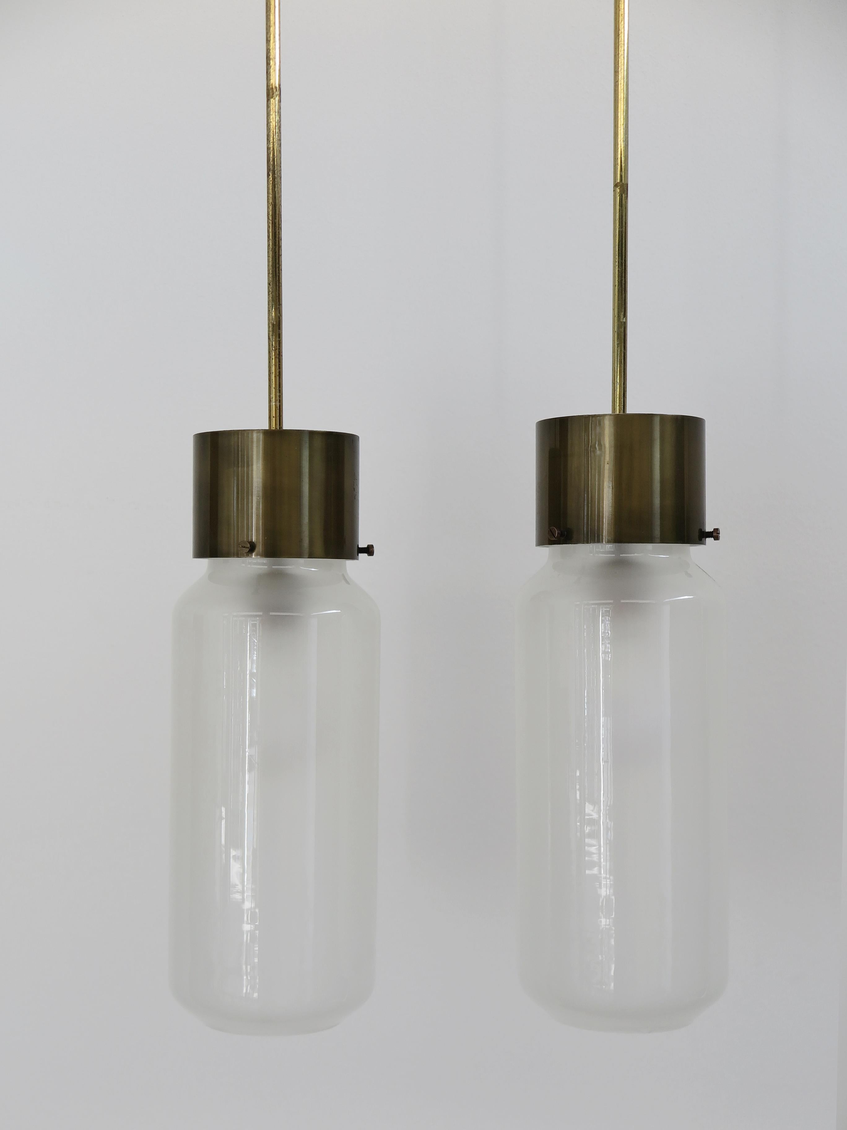 20th Century Luigi Caccia Dominioni for Azucena Italian Brass Glass 