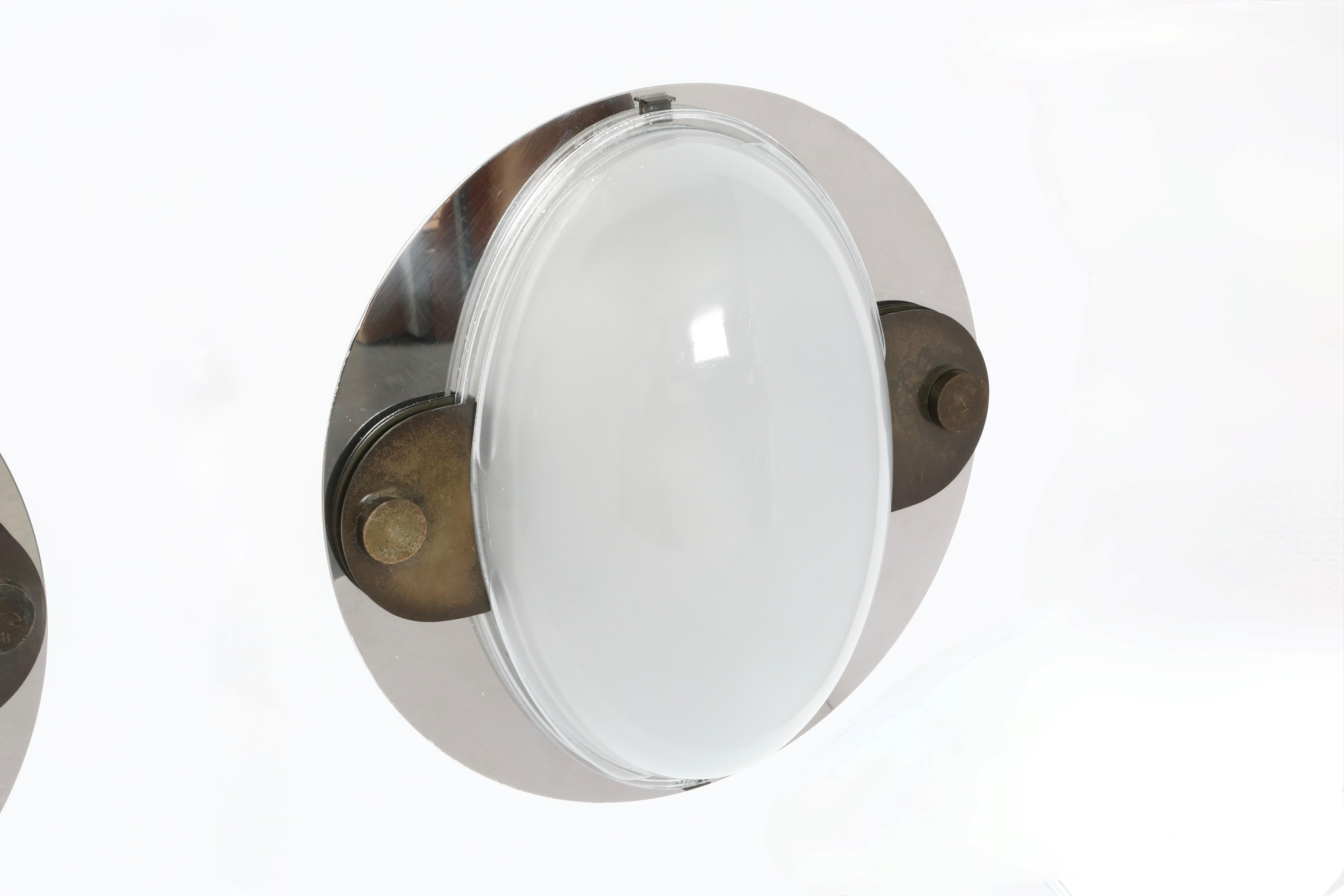 Italian Luigi Caccia Dominioni for Azucena Large LSP12 flush mount lights, Italy For Sale