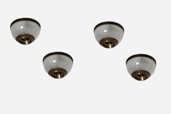 Luigi Caccia Dominioni LSP3 Brass & Glass Ceiling/Wall Light, 1960s