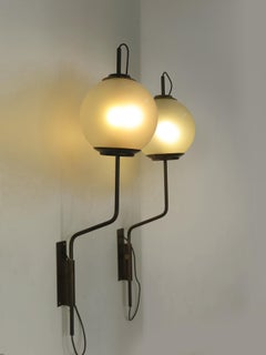 Luigi Caccia Dominioni for Azucena Midcentury Sconces Wall Lights, Italy 1950s