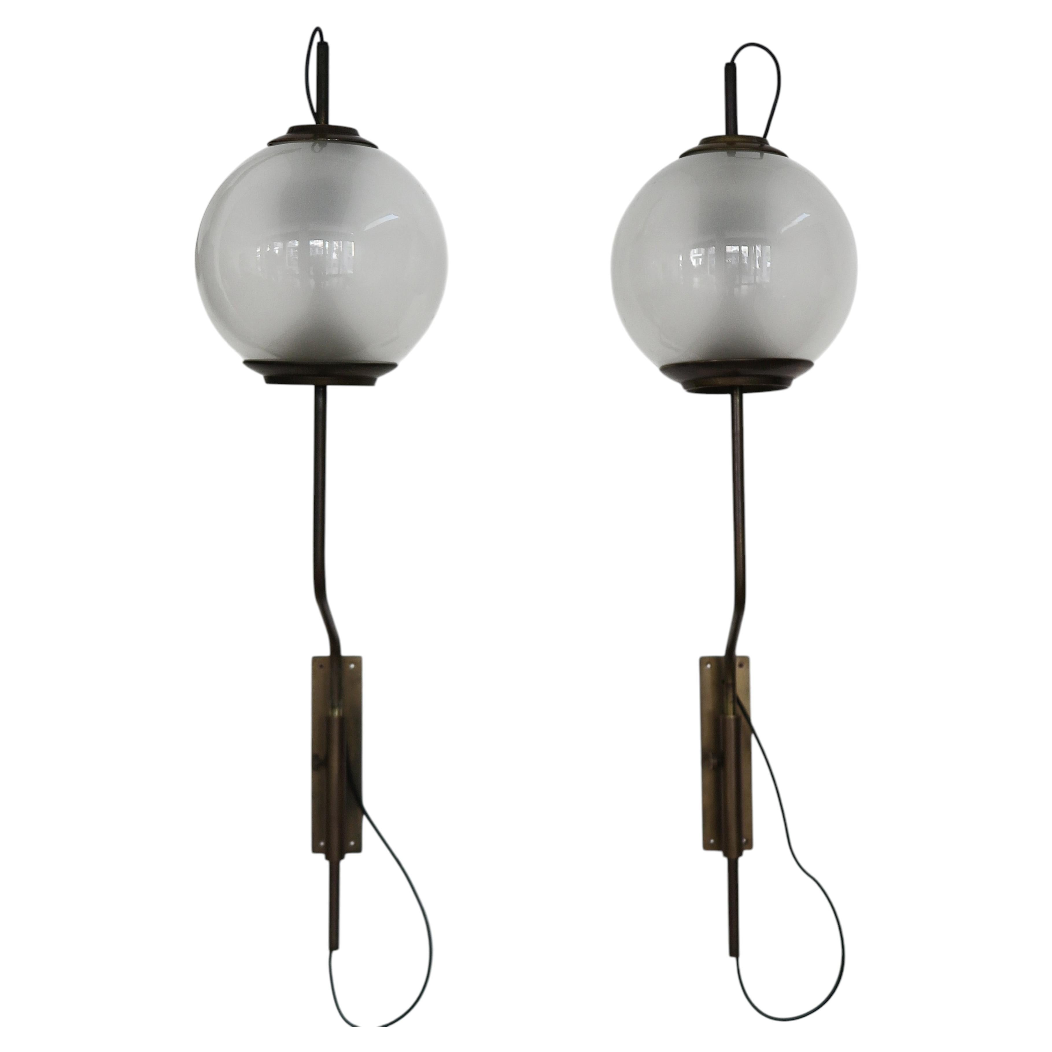 Luigi Caccia Dominioni for Azucena Midcentury Sconces Wall Lights, Italy 1950s For Sale