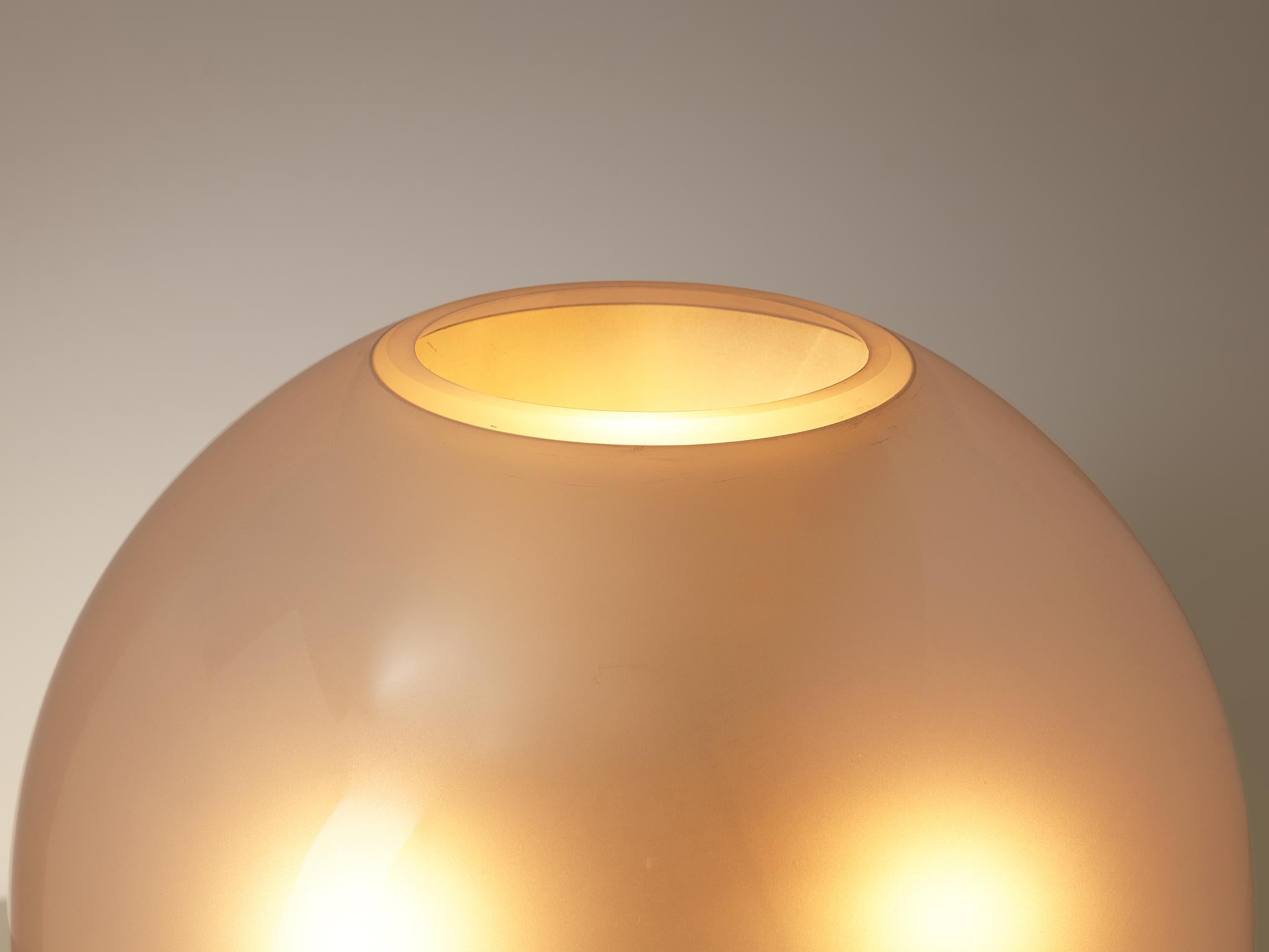 Mid-20th Century Luigi Caccia Dominioni for Azucena Table Lamps in Brass and Frosted Glass