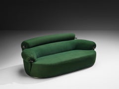 Luigi Caccia Dominioni for Azucena 'Toro' Sofa in Dark Forest Green Upholstery