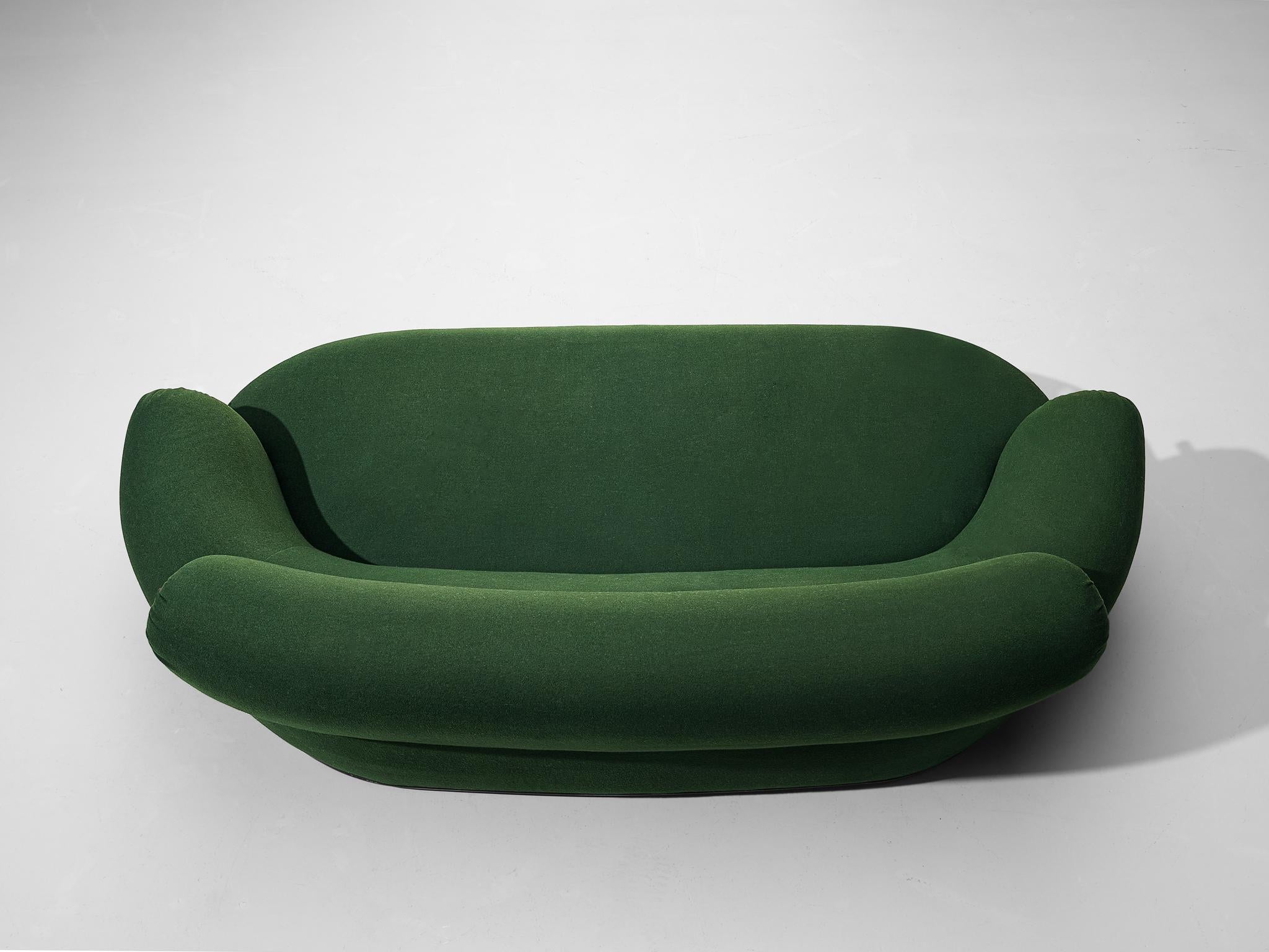 Luigi Caccia Dominioni per Azucena Divano 'Toro' con rivestimento in Greene & Greene scuro In condizioni buone in vendita a Waalwijk, NL