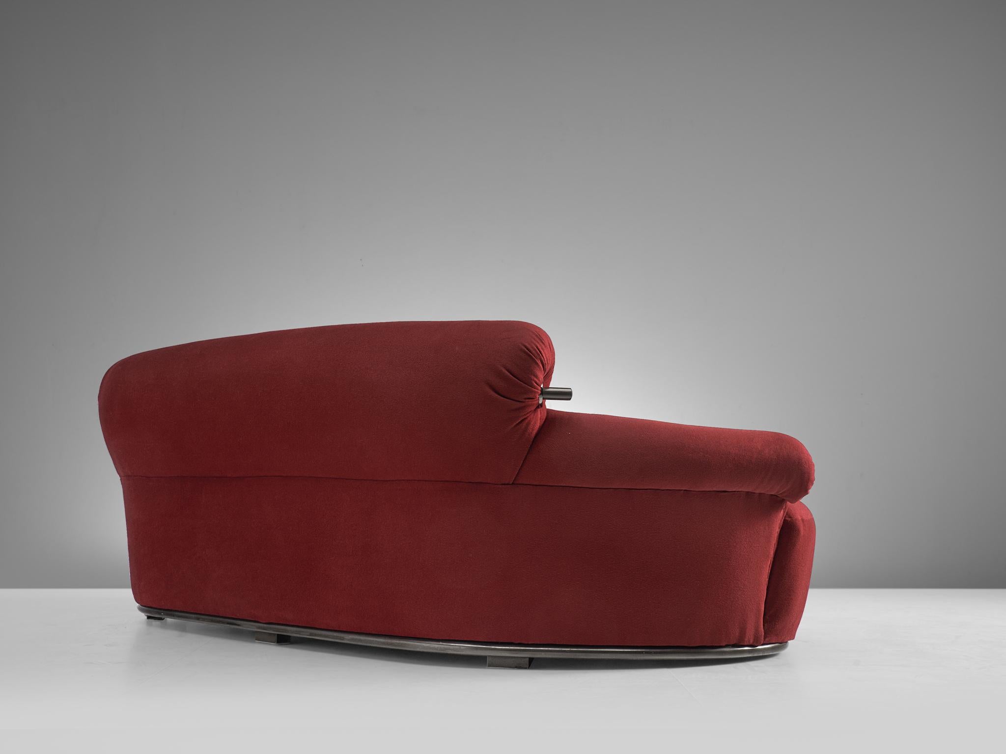 Italian Luigi Caccia Dominioni for Azucena, Toro Sofa, Red Fabric, Italy