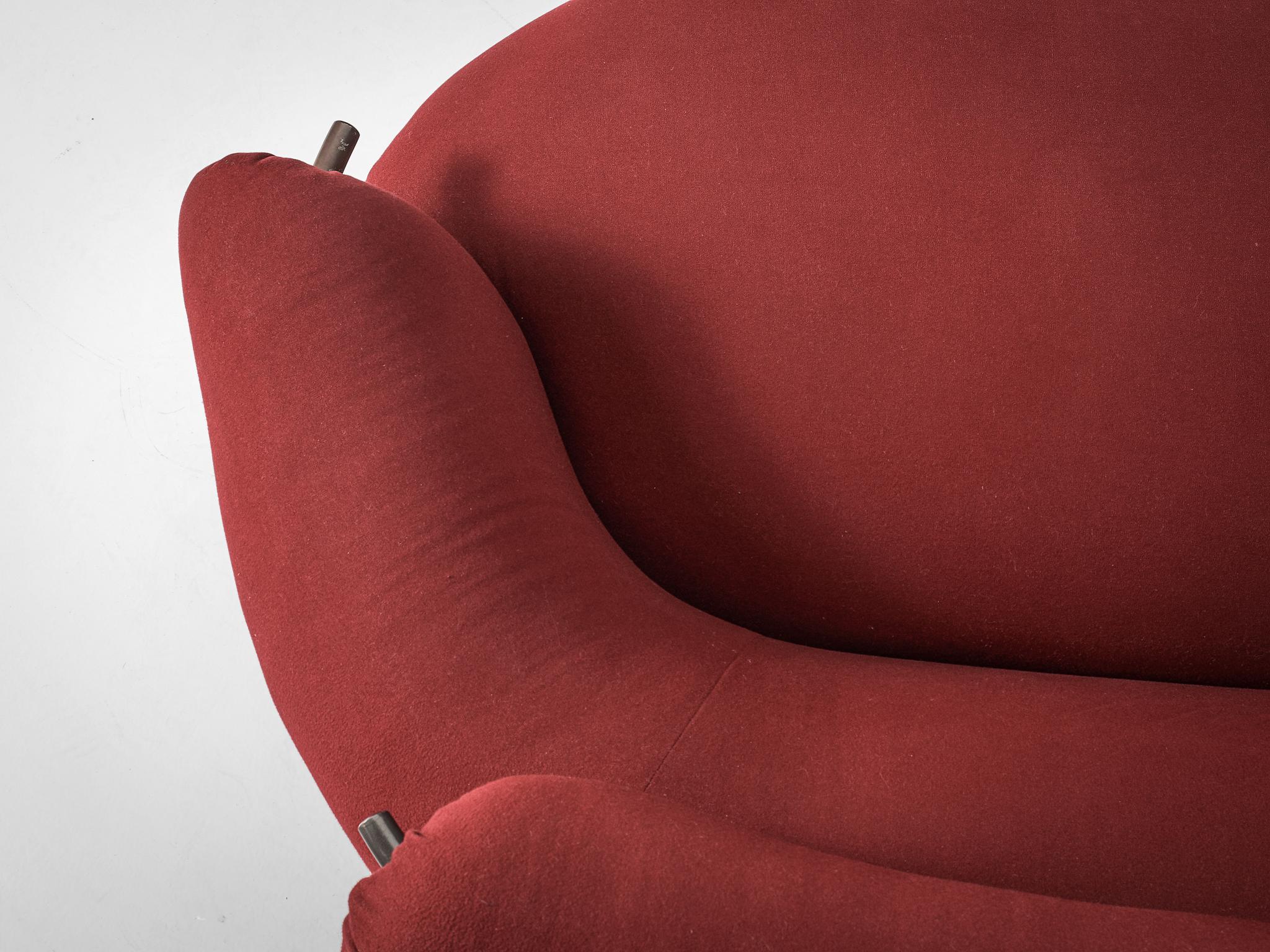 Luigi Caccia Dominioni for Azucena, Toro Sofa, Red Fabric, Italy 3