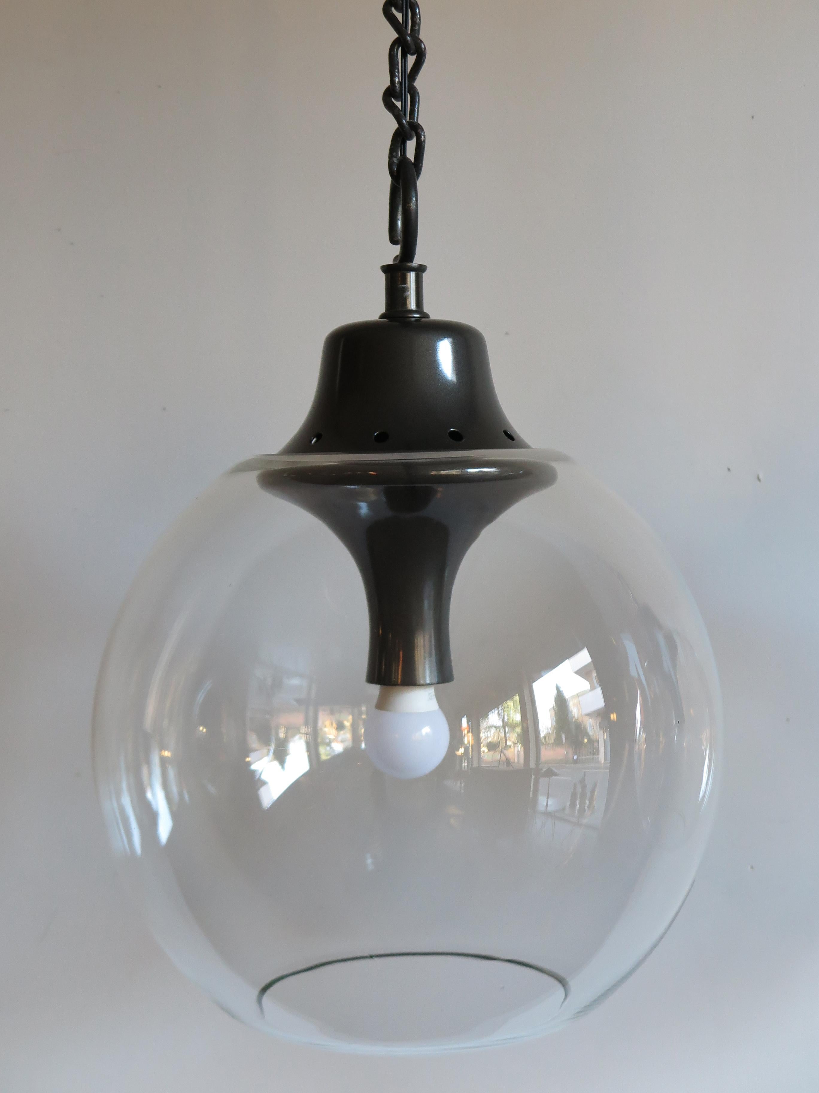 Mid-20th Century Luigi Caccia Dominioni Italian Glass Pendan Lamp for Azucena, 1967