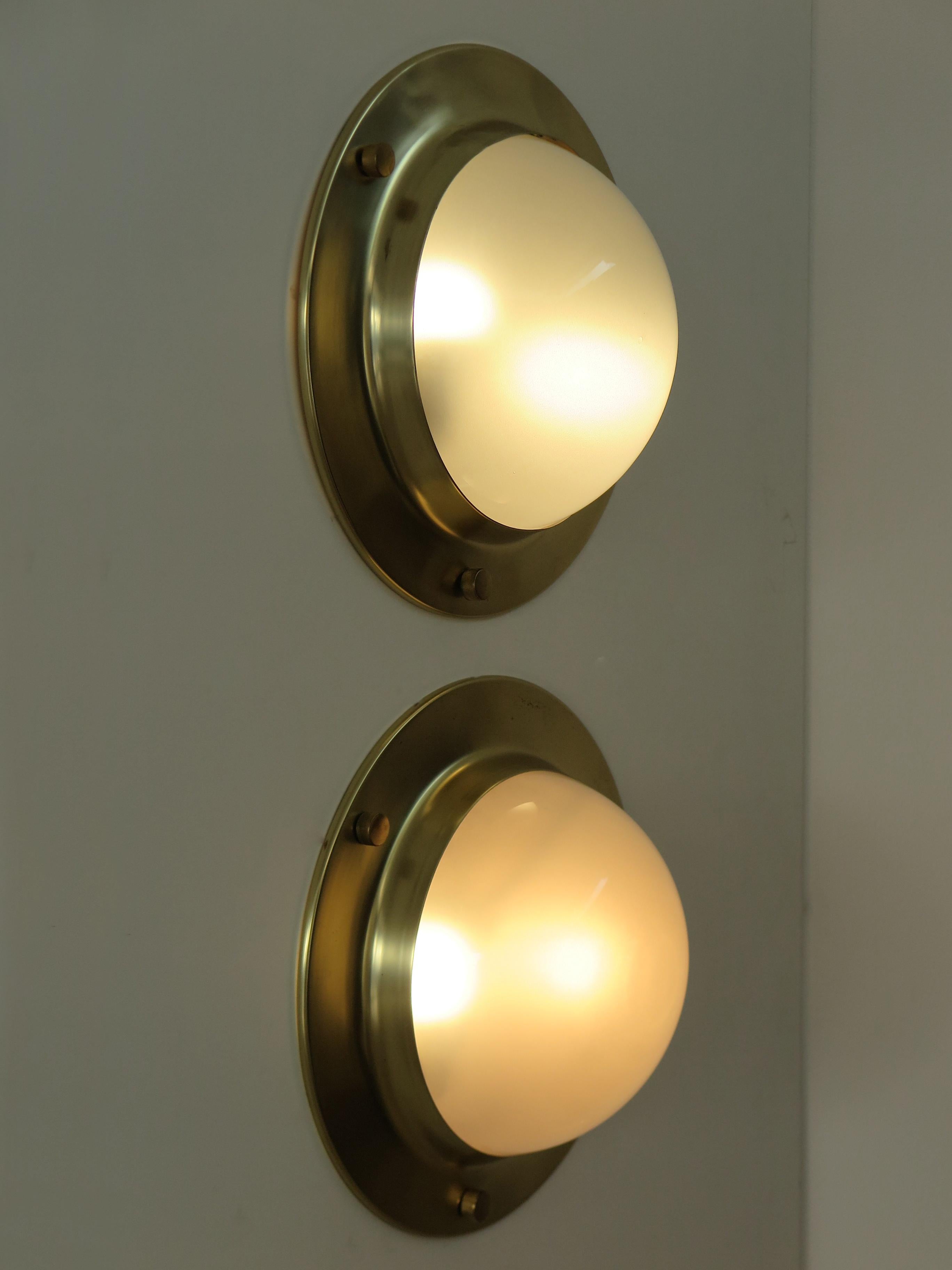 Set di due lampade da parete o da soffitto a forma di focaccina modello 