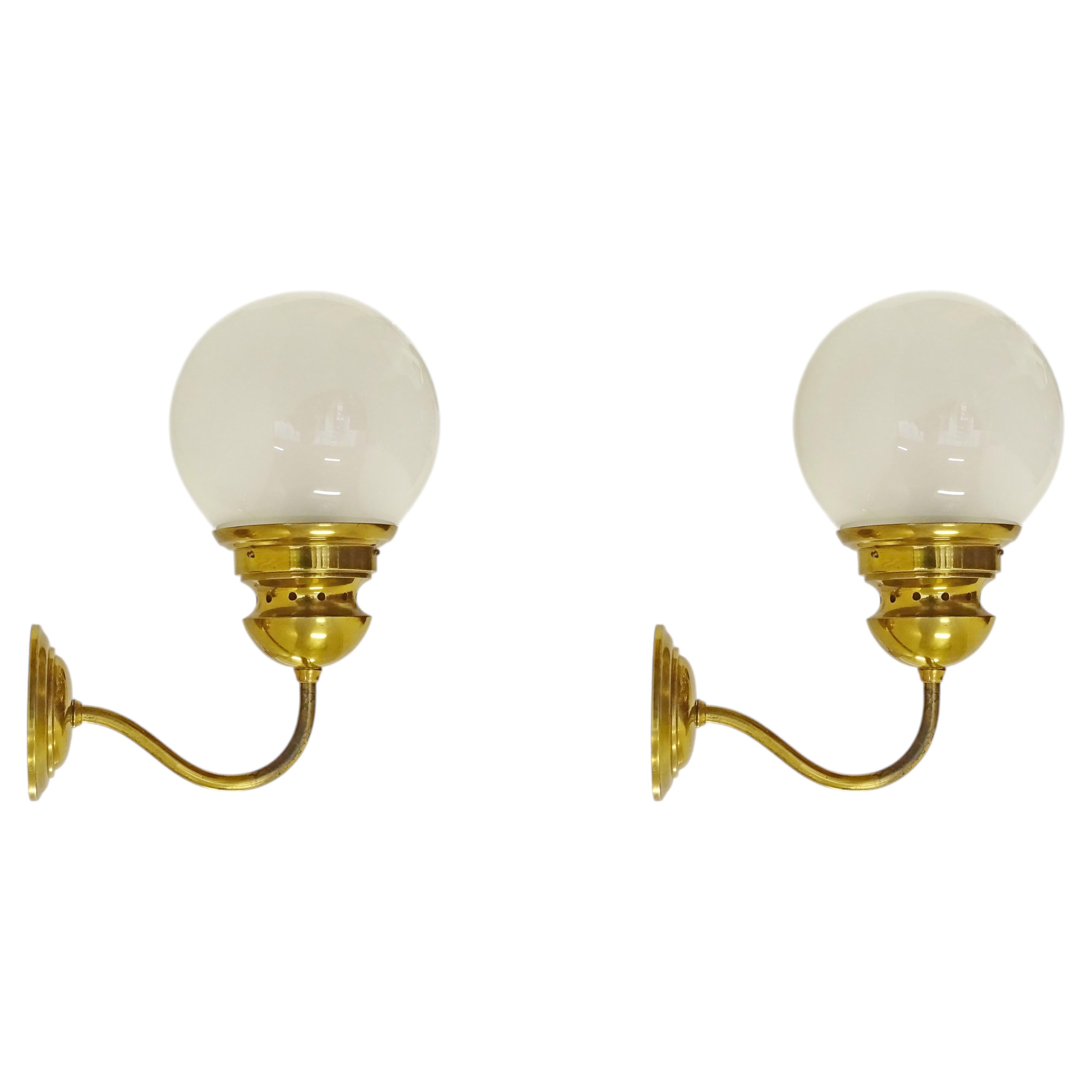 Luigi Caccia Dominioni LP1 Lampione Brass Wall Lamps for Azucena, Italy 1950s
