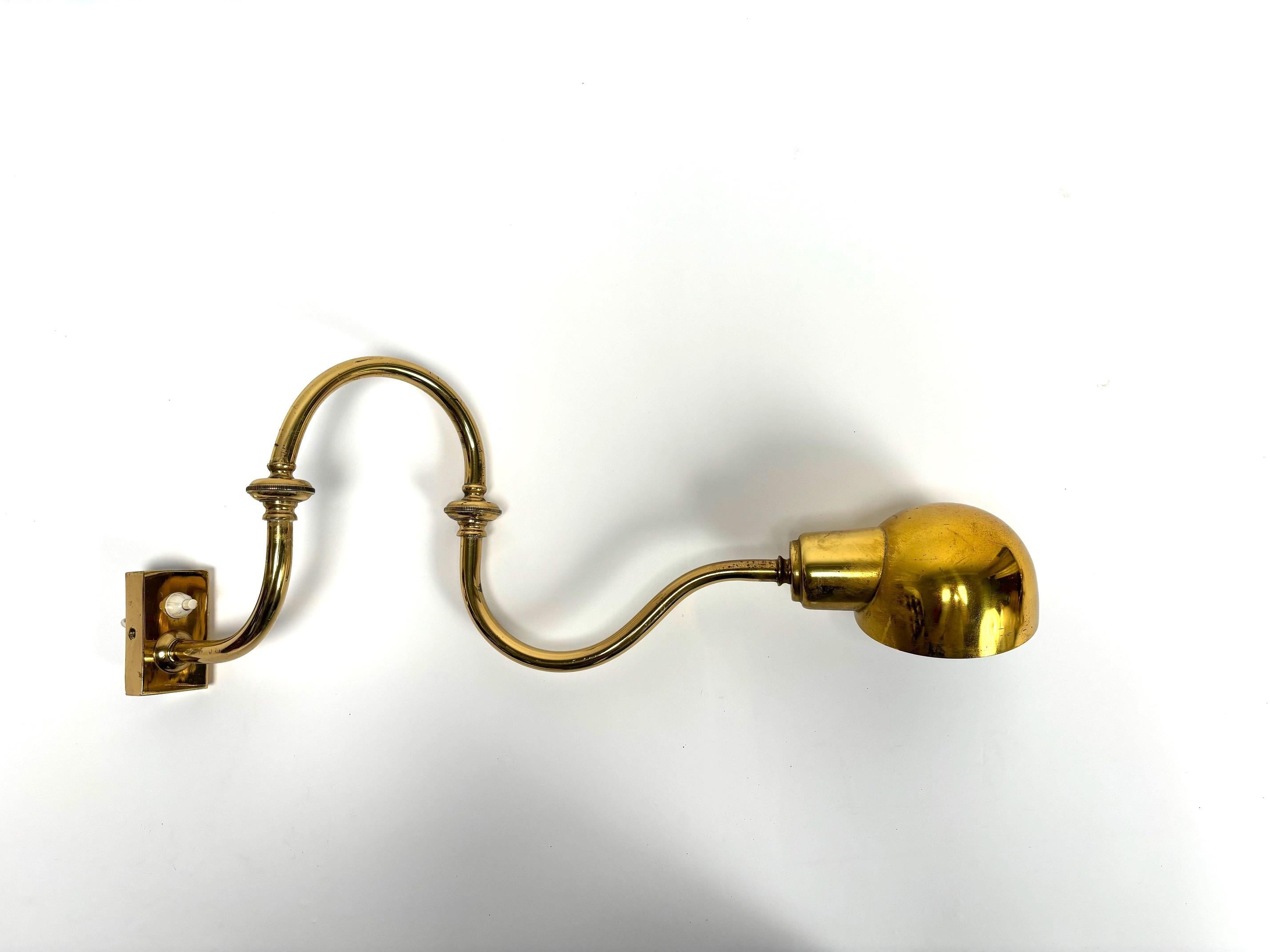 

Two LP15 Tromba Sconces by Luigi Caccia Dominioni for Azucena. Designed and manufactured in Italy, circa 1964. Arms and shade of light articulate to various positions. Interior of shades are enameled white. Wired for US. We recommend one E14 base