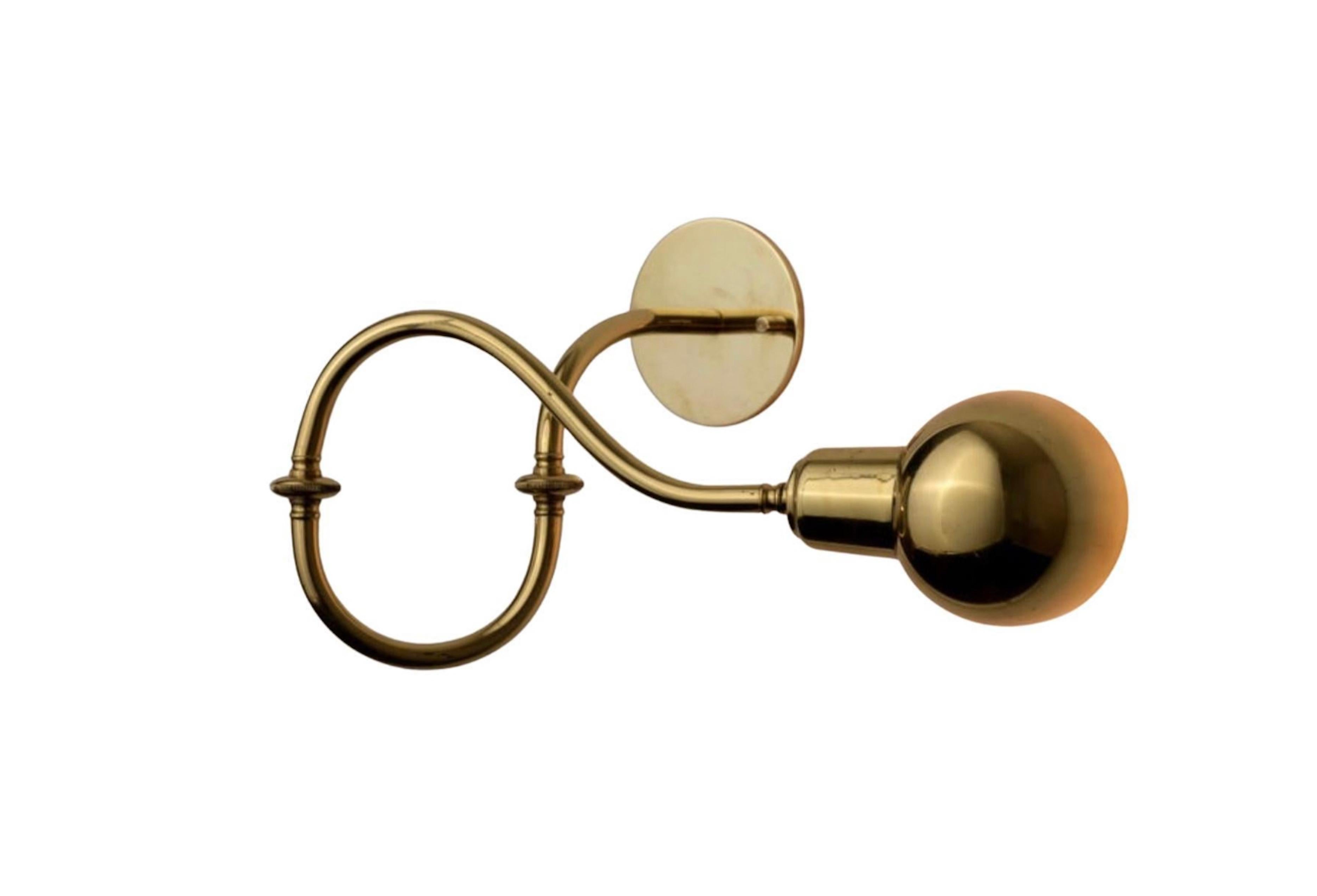 

Two LP15 Tromba Sconces by Luigi Caccia Dominioni for Azucena. Designed and manufactured in Italy, circa 1964. Arms and shade of light articulate to various positions. Interior of shades are enameled white. Wired for US. We recommend one E14 base