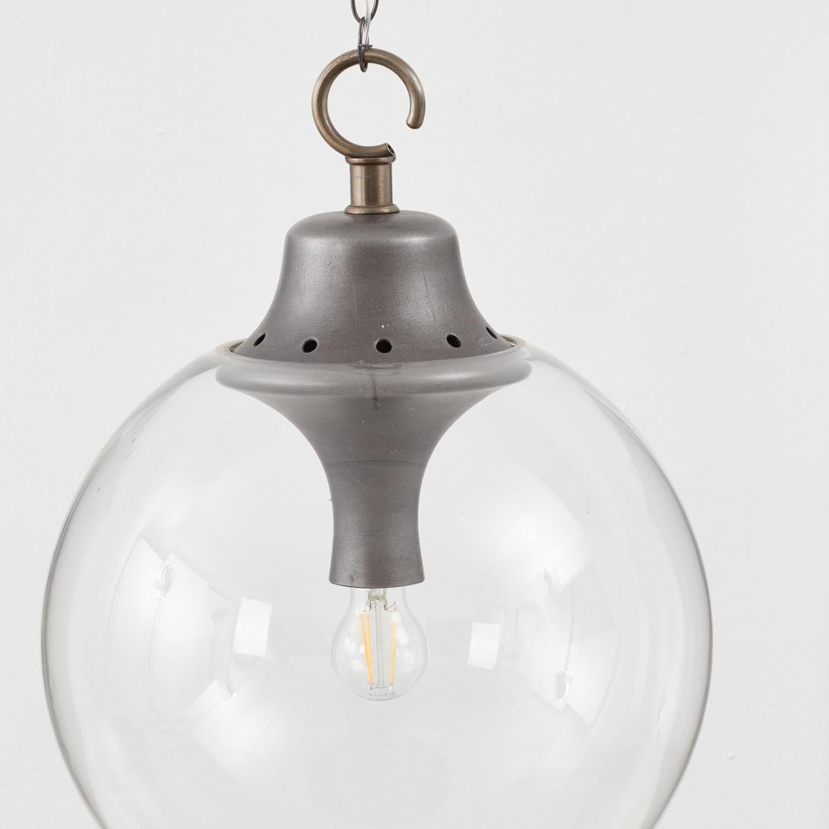 Modern Luigi Caccia Dominioni LS10 Boccia Lamp with Clear Glass for Azucena, Italy 1964 For Sale