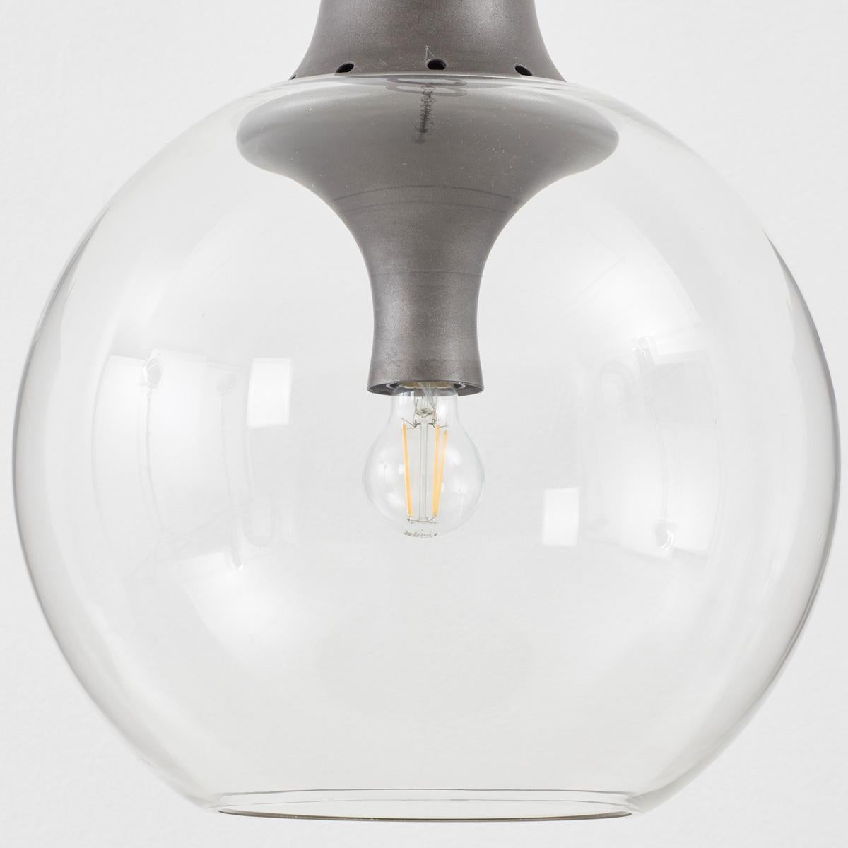 Luigi Caccia Dominioni LS10 Boccia Lamp with Clear Glass for Azucena, Italy 1964 In Good Condition For Sale In London, GB