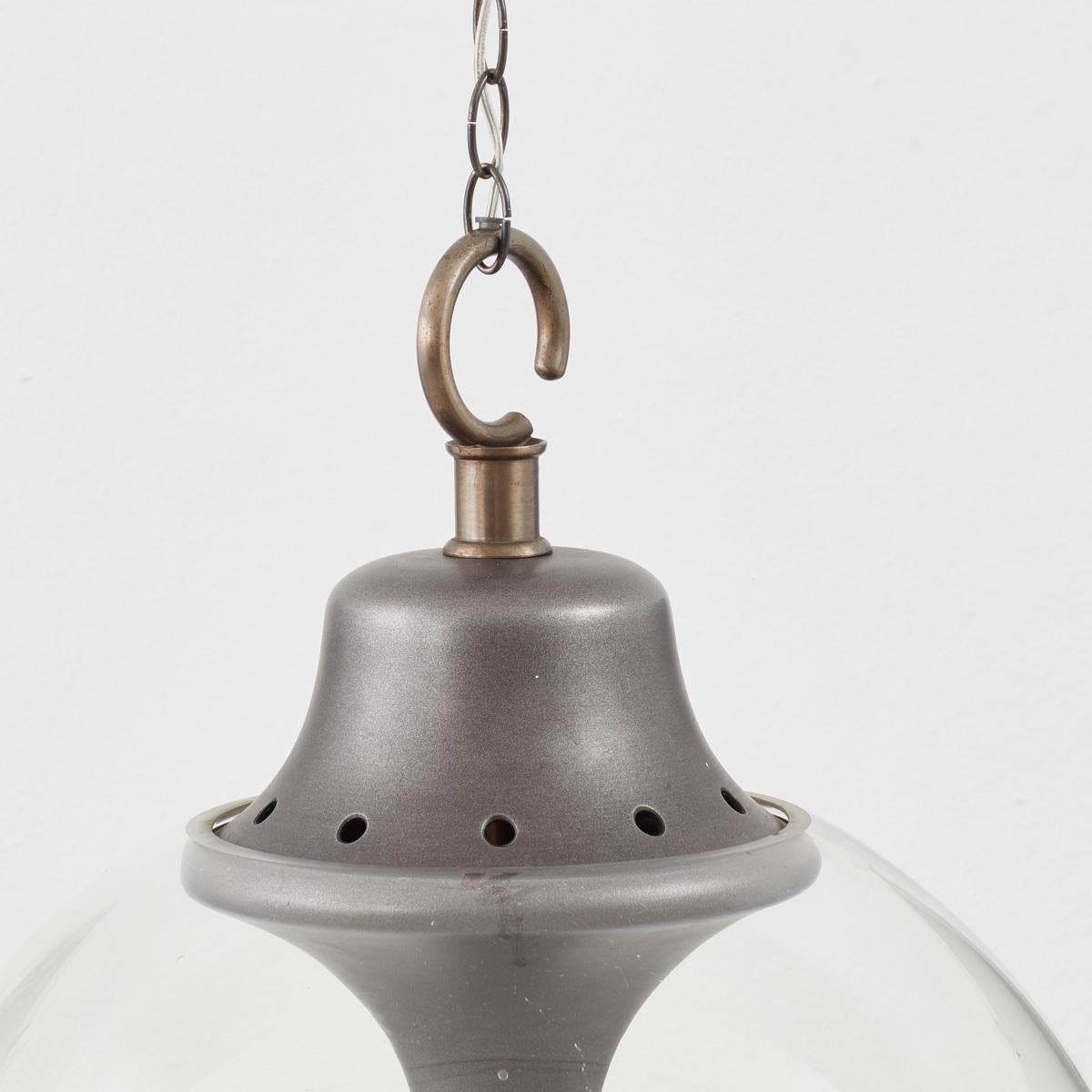 Mid-20th Century Luigi Caccia Dominioni LS10 Boccia Lamp with Clear Glass for Azucena, Italy 1964 For Sale